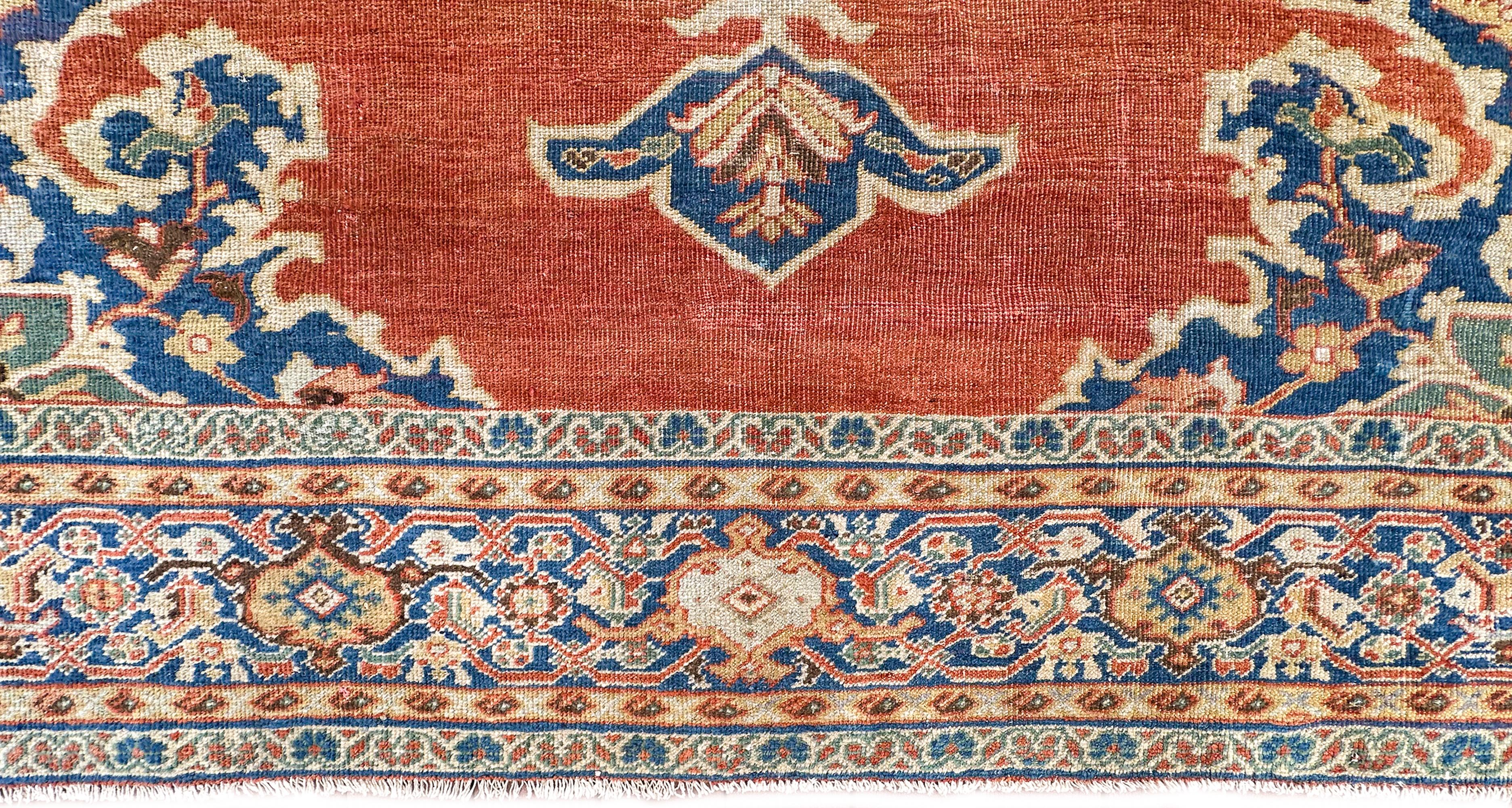 Antico tappeto persiano Mahal Antico tappeto Sultanabad Rugs Rust Geometrico, 1880 10x12 in vendita 5