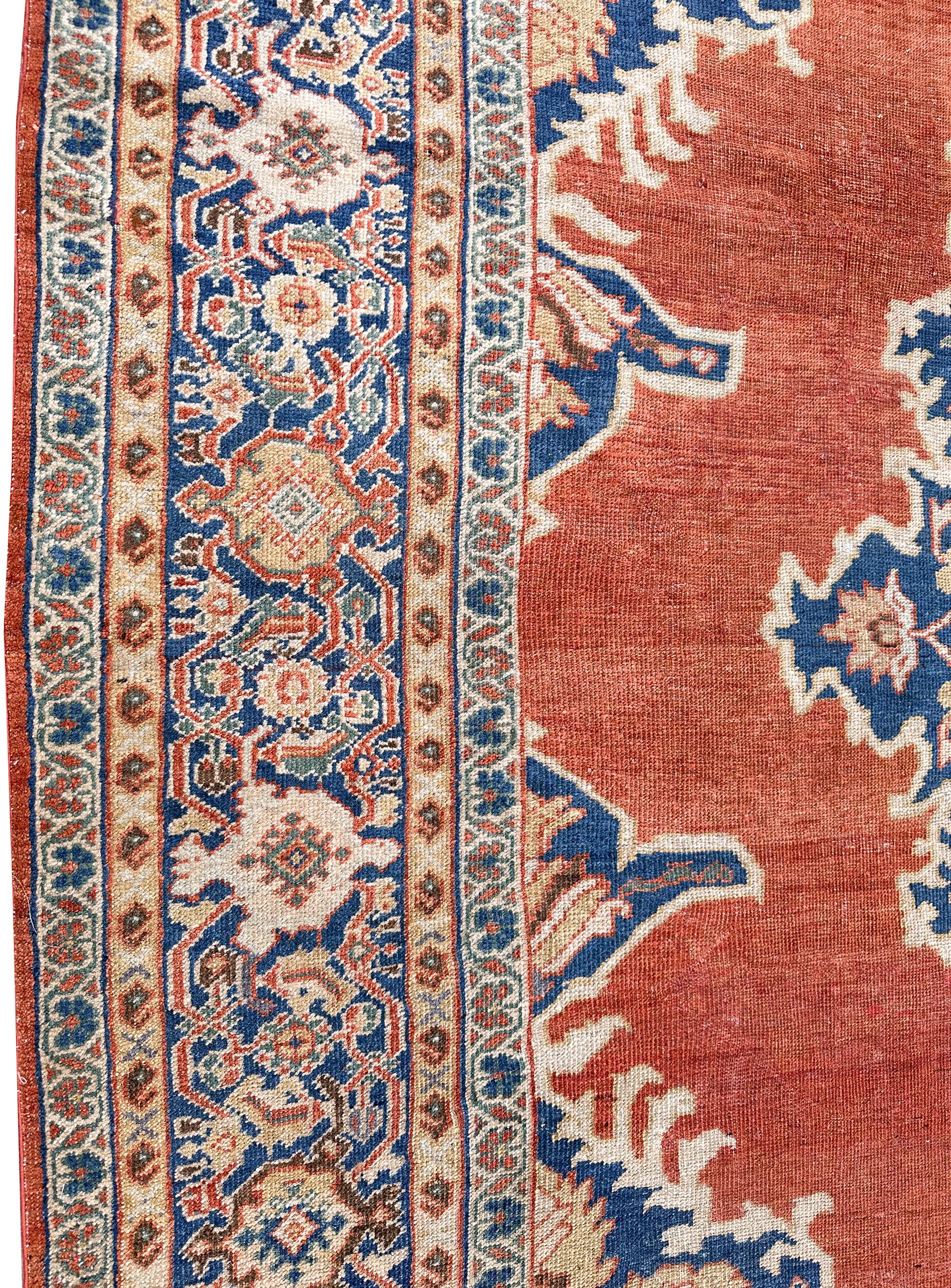Antico tappeto persiano Mahal Antico tappeto Sultanabad Rugs Rust Geometrico, 1880 10x12 in vendita 8