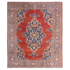 Antico tappeto persiano Mahal Antico tappeto Sultanabad Rugs Rust Geometrico, 1880 10x12