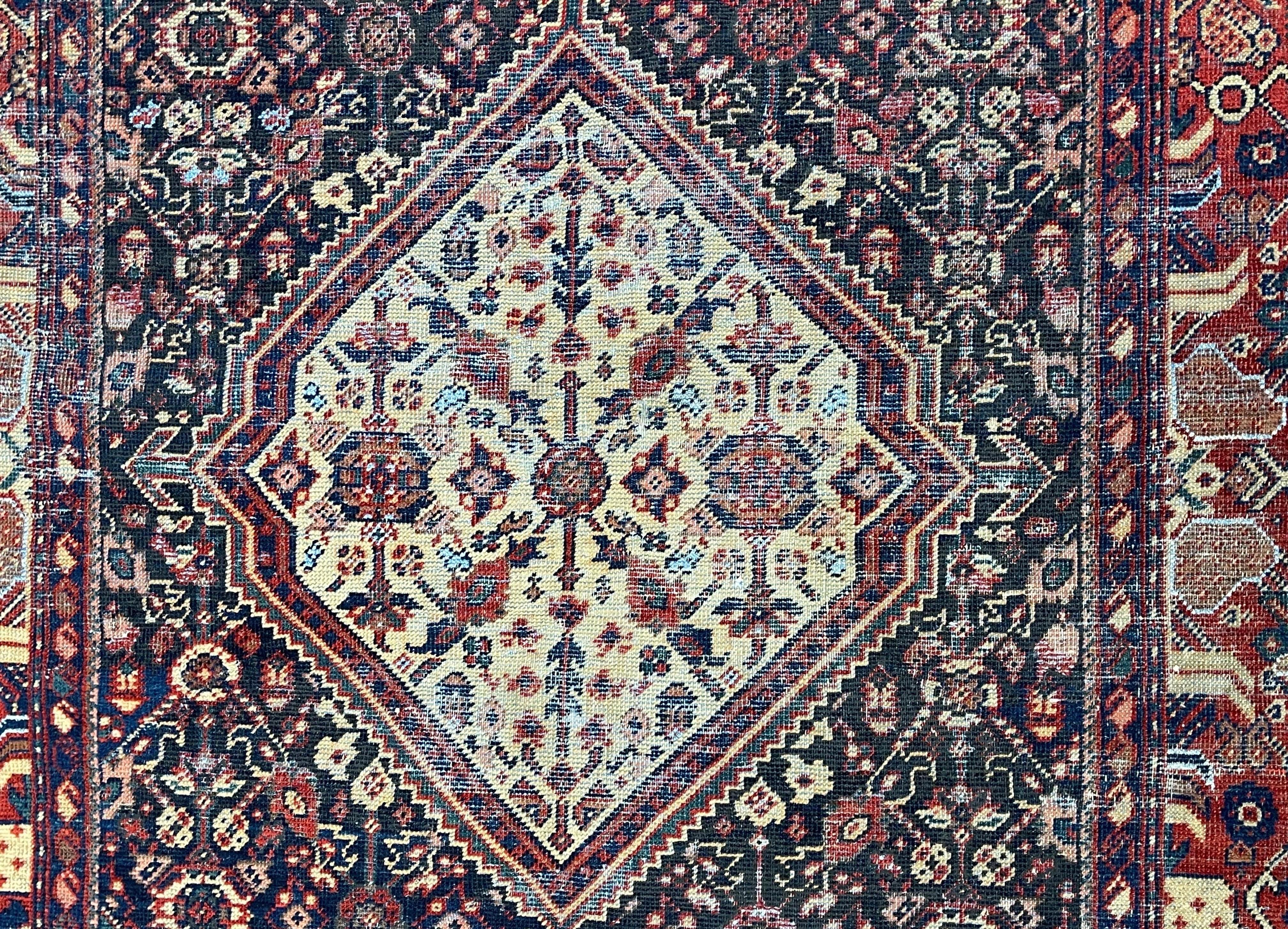 Antique Persian Mahal Rug circa 1900 For Sale 1