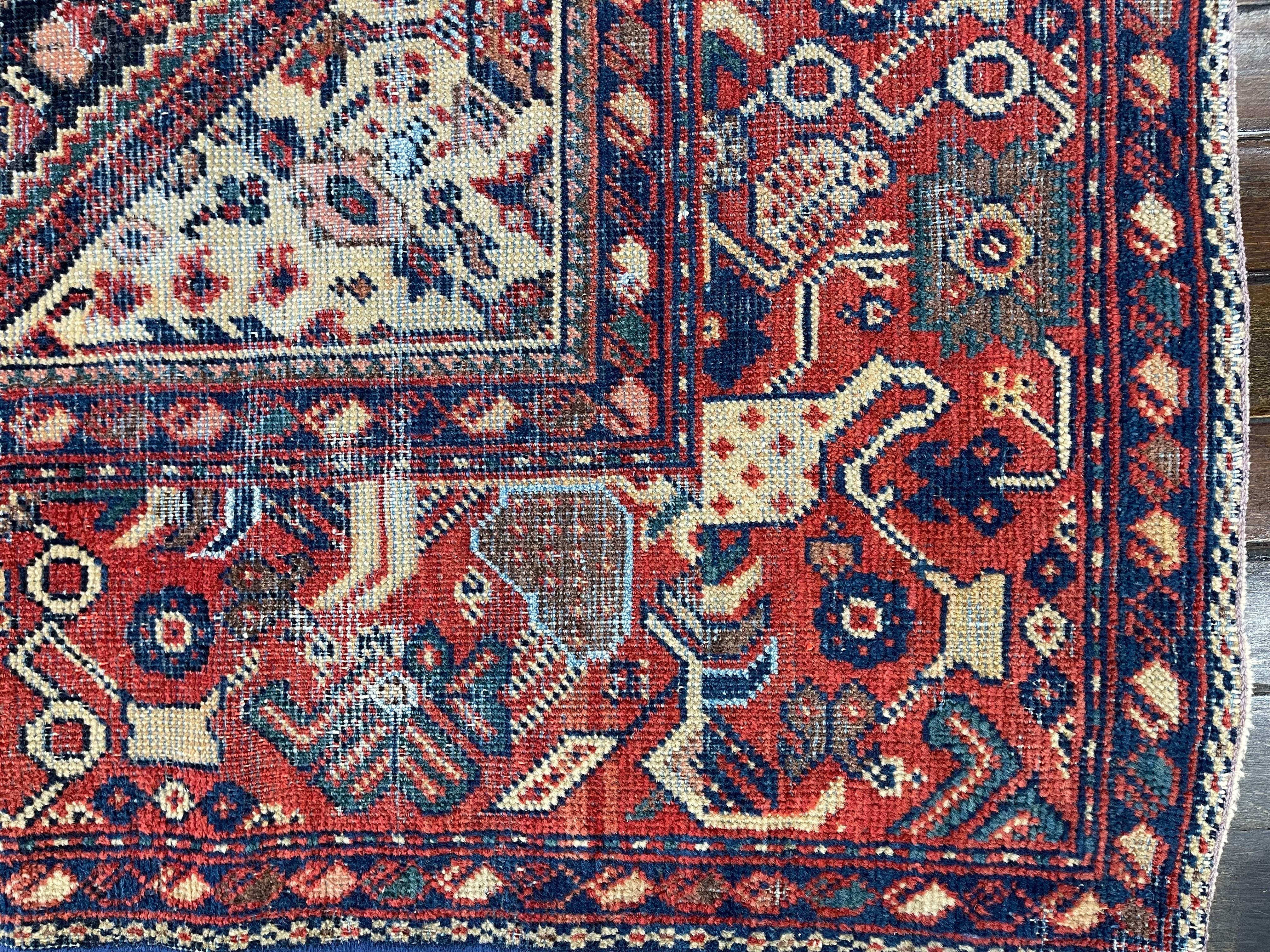 Antique Persian Mahal Rug circa 1900 For Sale 2
