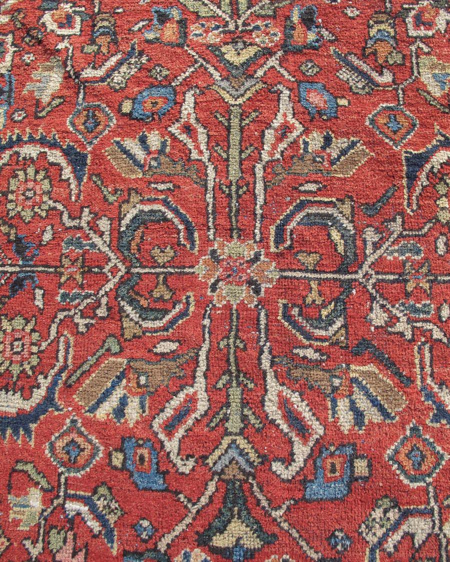 Hand-Knotted Antique Persian Mahal Rug, Early 20th Century For Sale