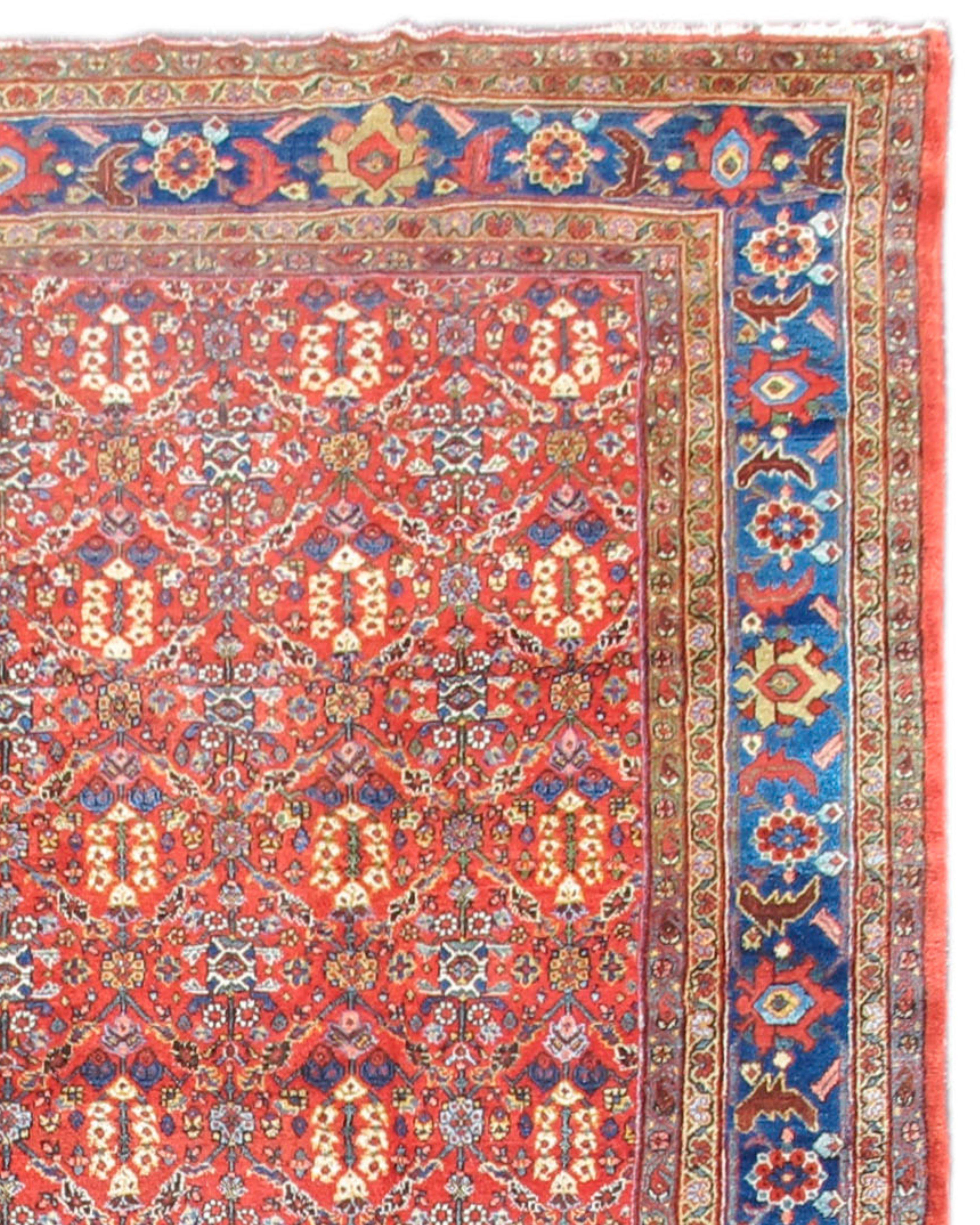 Hand-Knotted Antique Persian Mahal Rug, Early 20th Century For Sale
