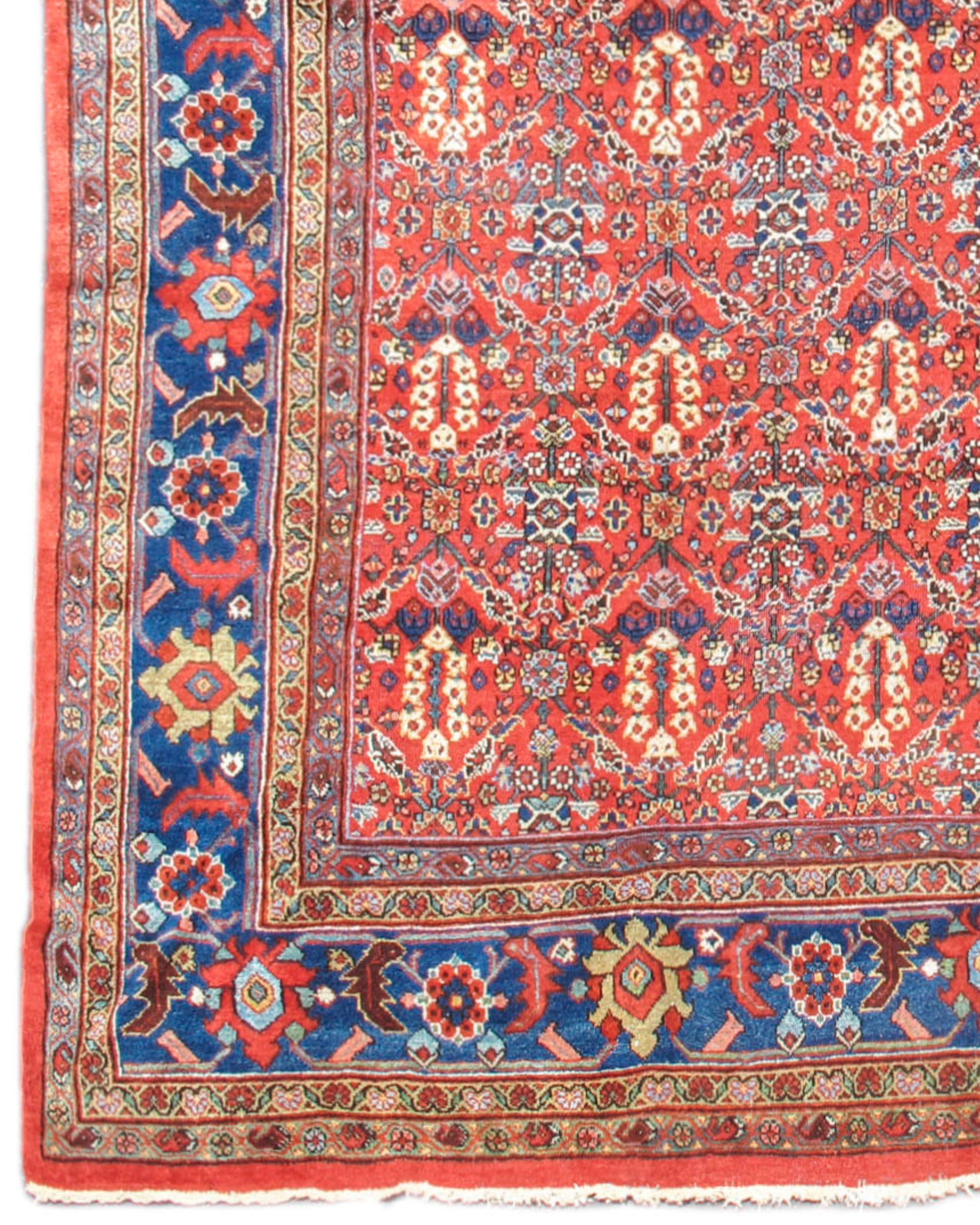 Wool Antique Persian Mahal Rug, Early 20th Century For Sale