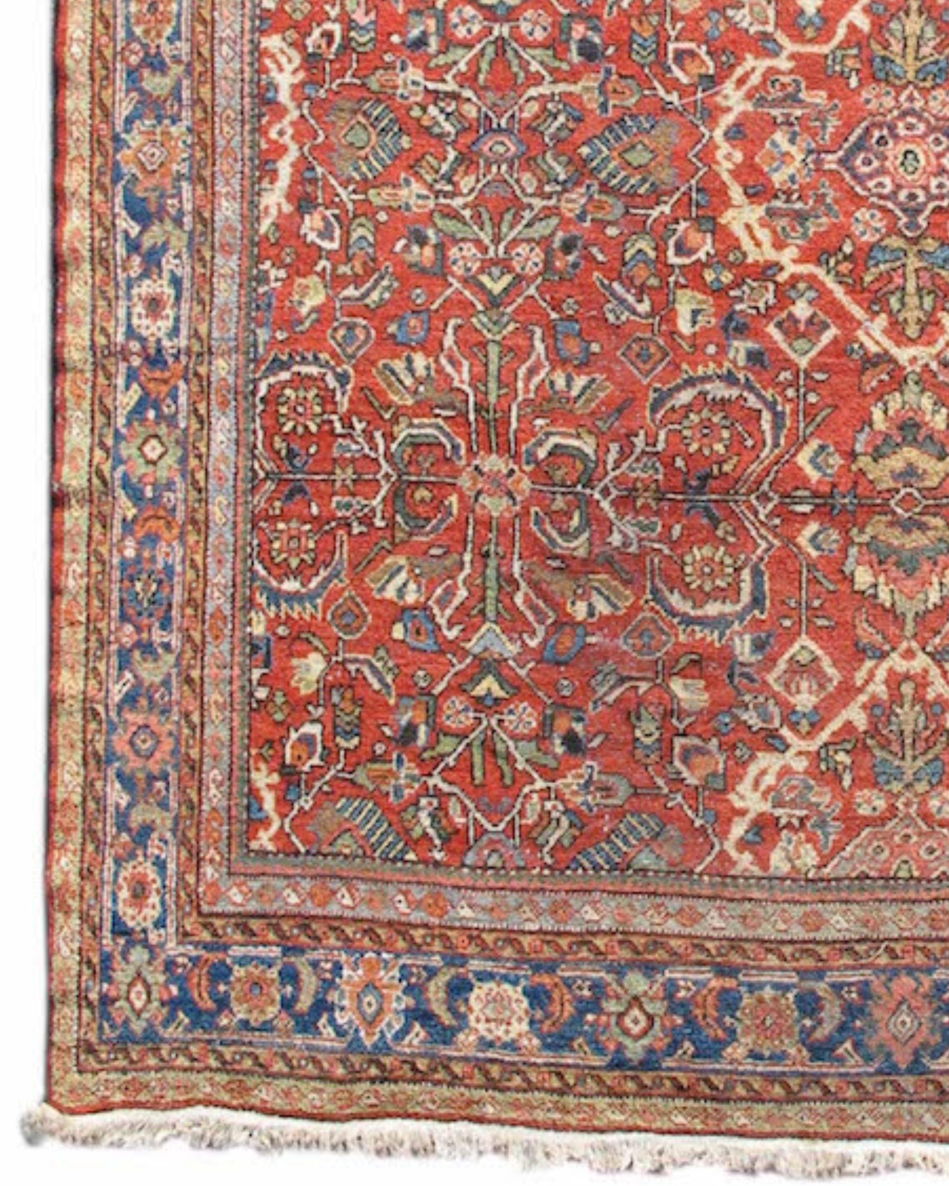 Antique Persian Mahal Rug, Early 20th Century For Sale 2
