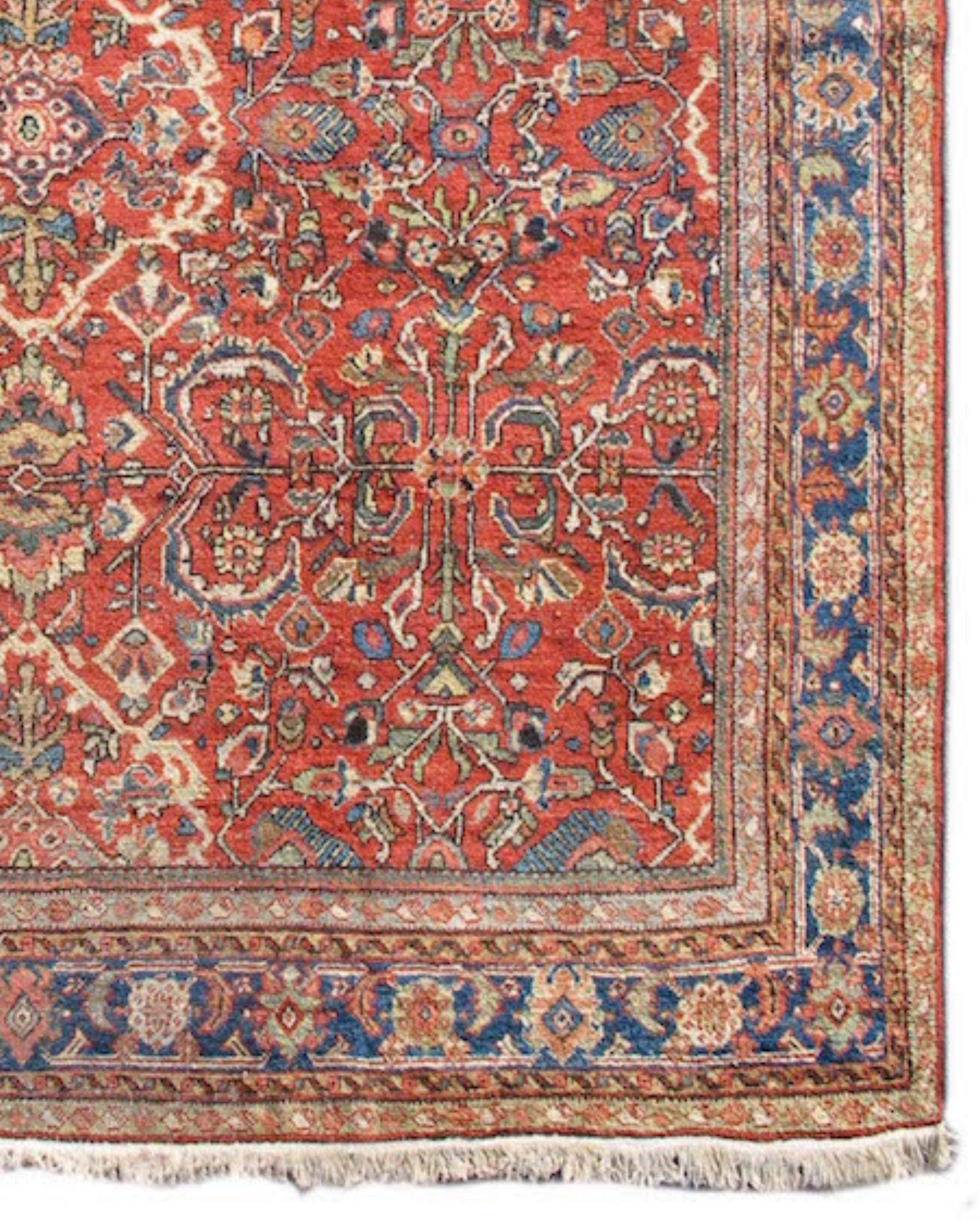 Antique Persian Mahal Rug, Early 20th Century For Sale 3