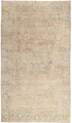 Antique Persian Mahal Rug, Earth-Tone Elegance Meets Relaxed Refinement