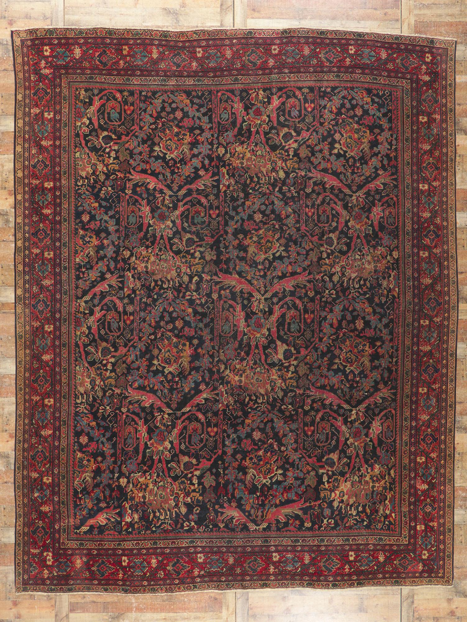 Antique Persian Mahal Rug For Sale 3
