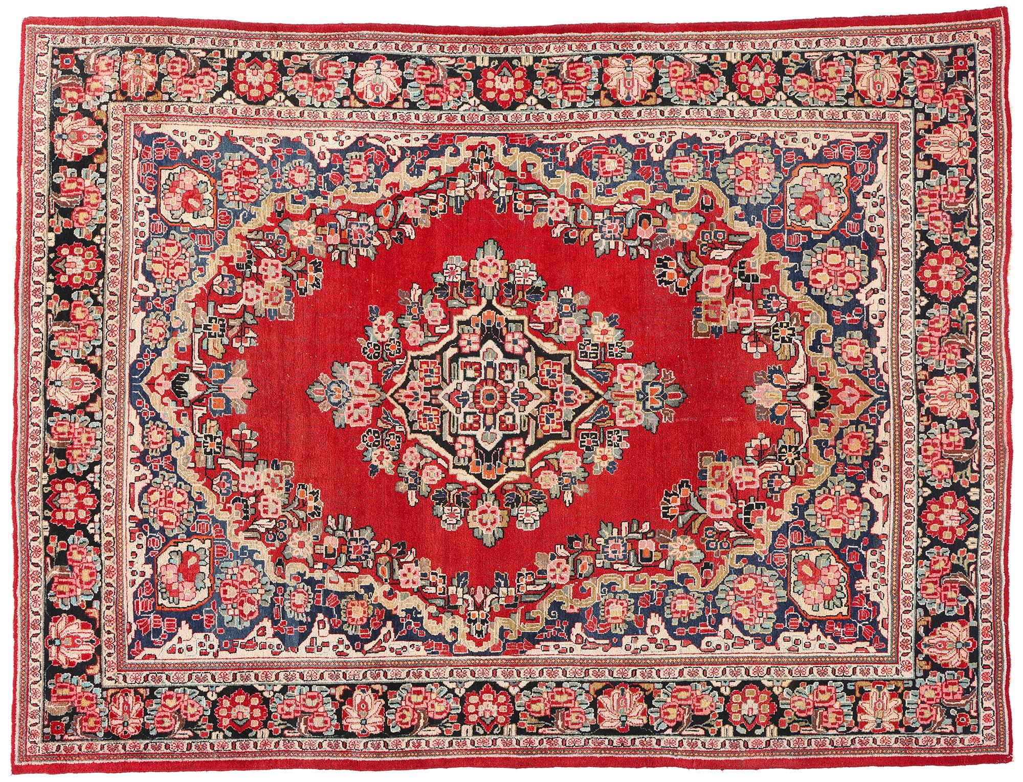 Antiker persischer Mahal-Teppich im Angebot 2