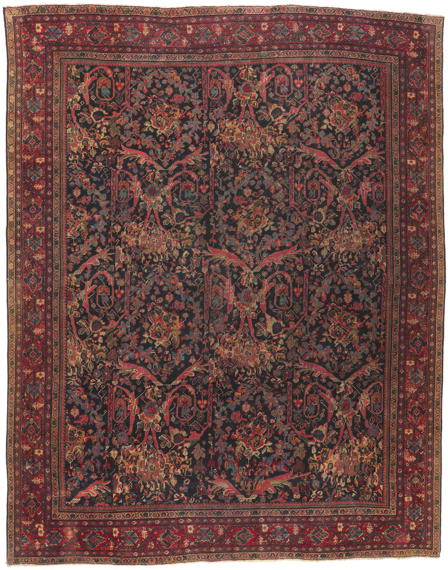 Ancien tapis persan Mahal en vente 3