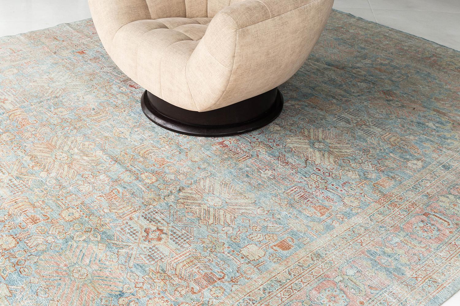 Antiker persischer Mahal-Teppich (Persisch) im Angebot