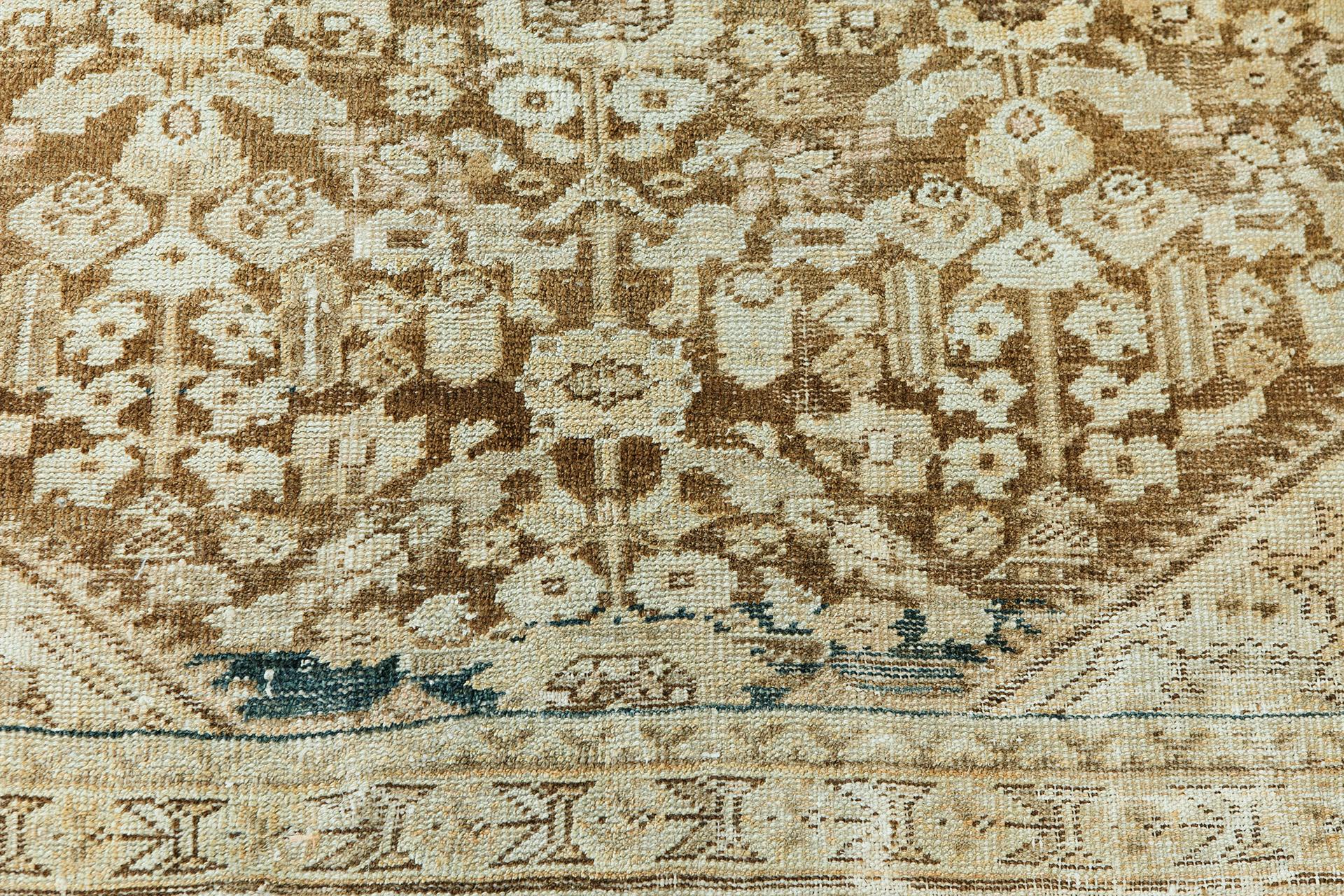 Hand-Knotted Antique Persian Mahal Rug