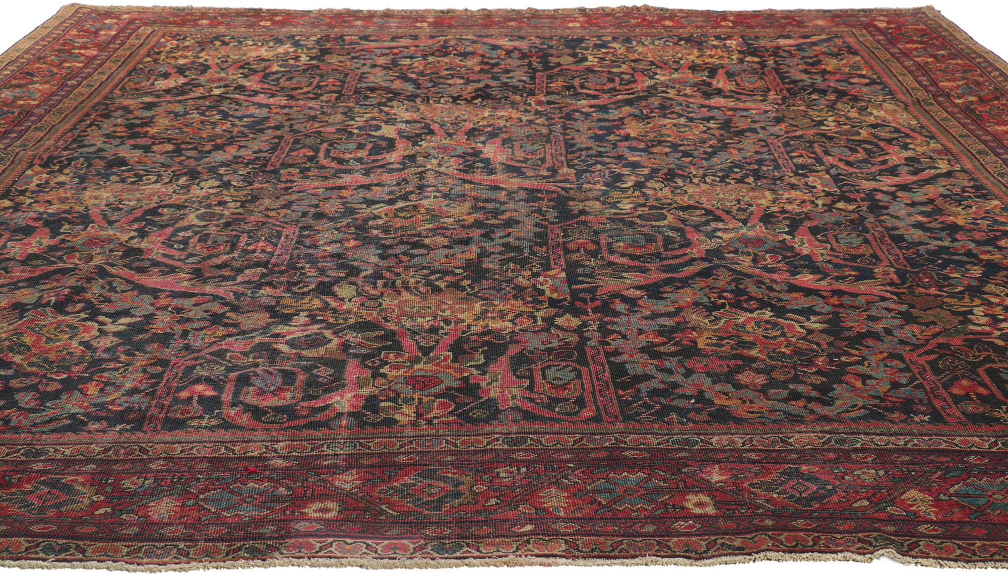 Victorien Ancien tapis persan Mahal en vente