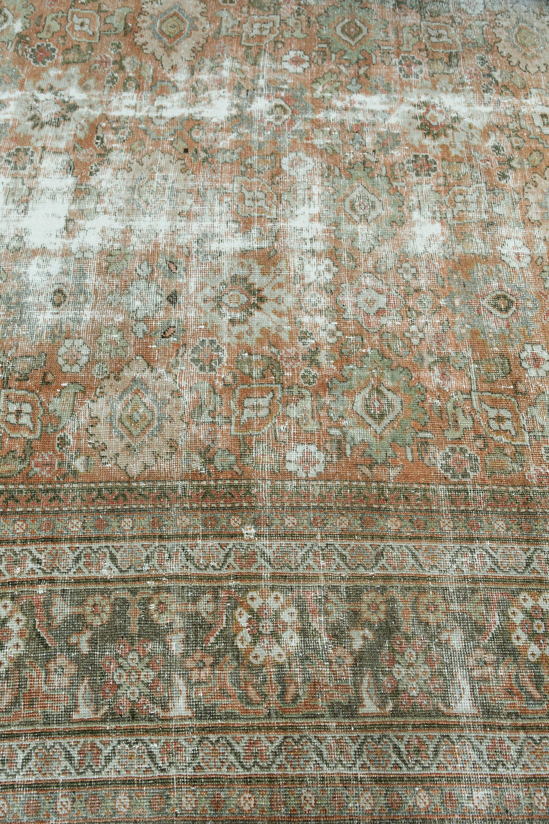 Antique Persian Mahal Rug In Good Condition In WEST HOLLYWOOD, CA