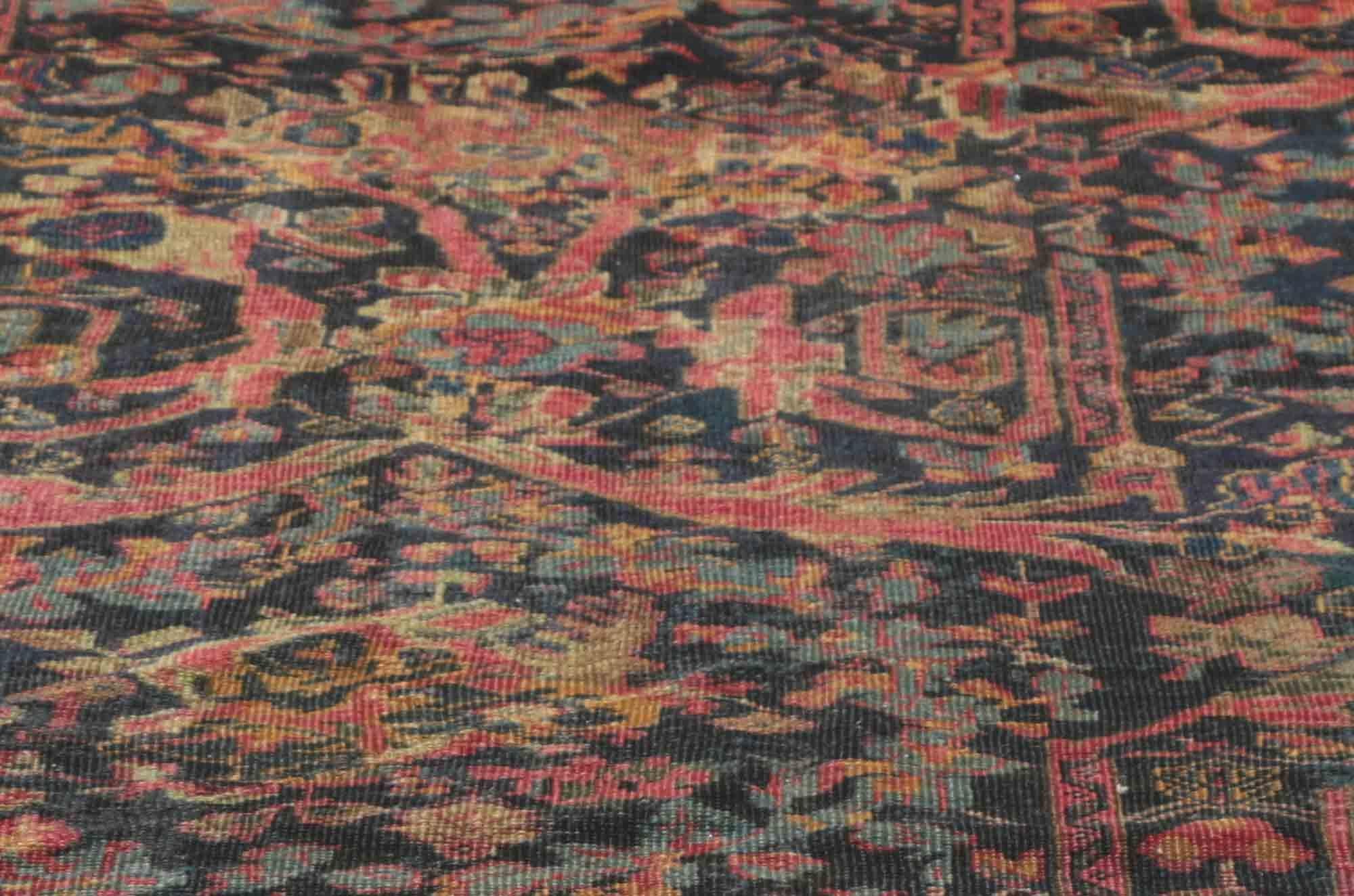 Hand-Knotted Antique Persian Mahal Rug For Sale