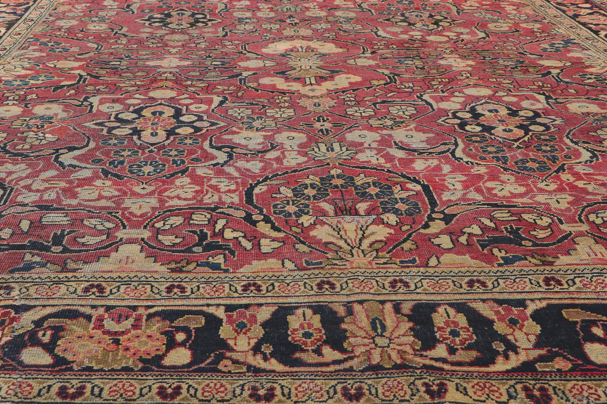 Antiker persischer Mahal-Teppich (Persisch) im Angebot
