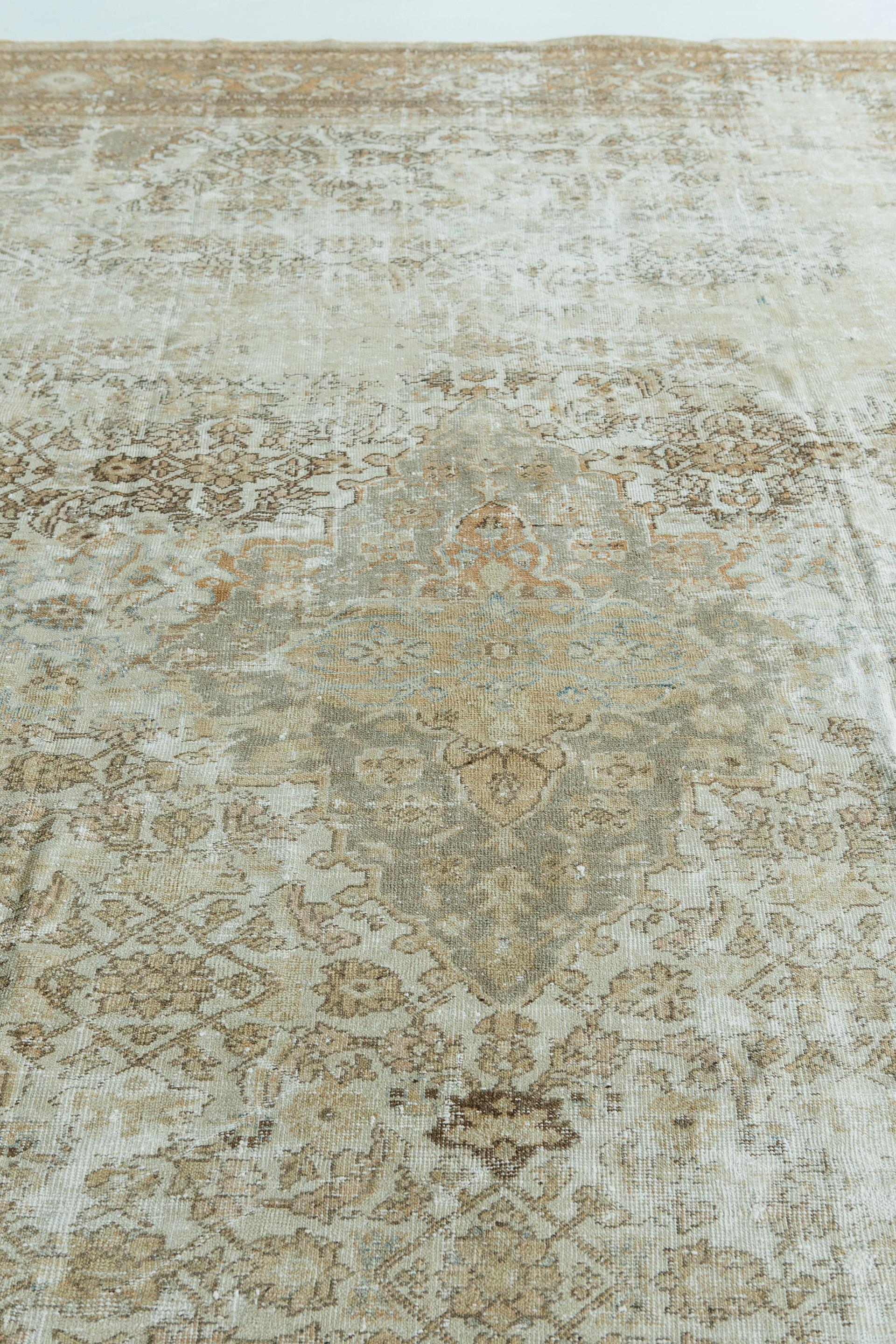 Wool Antique Persian Mahal Rug For Sale