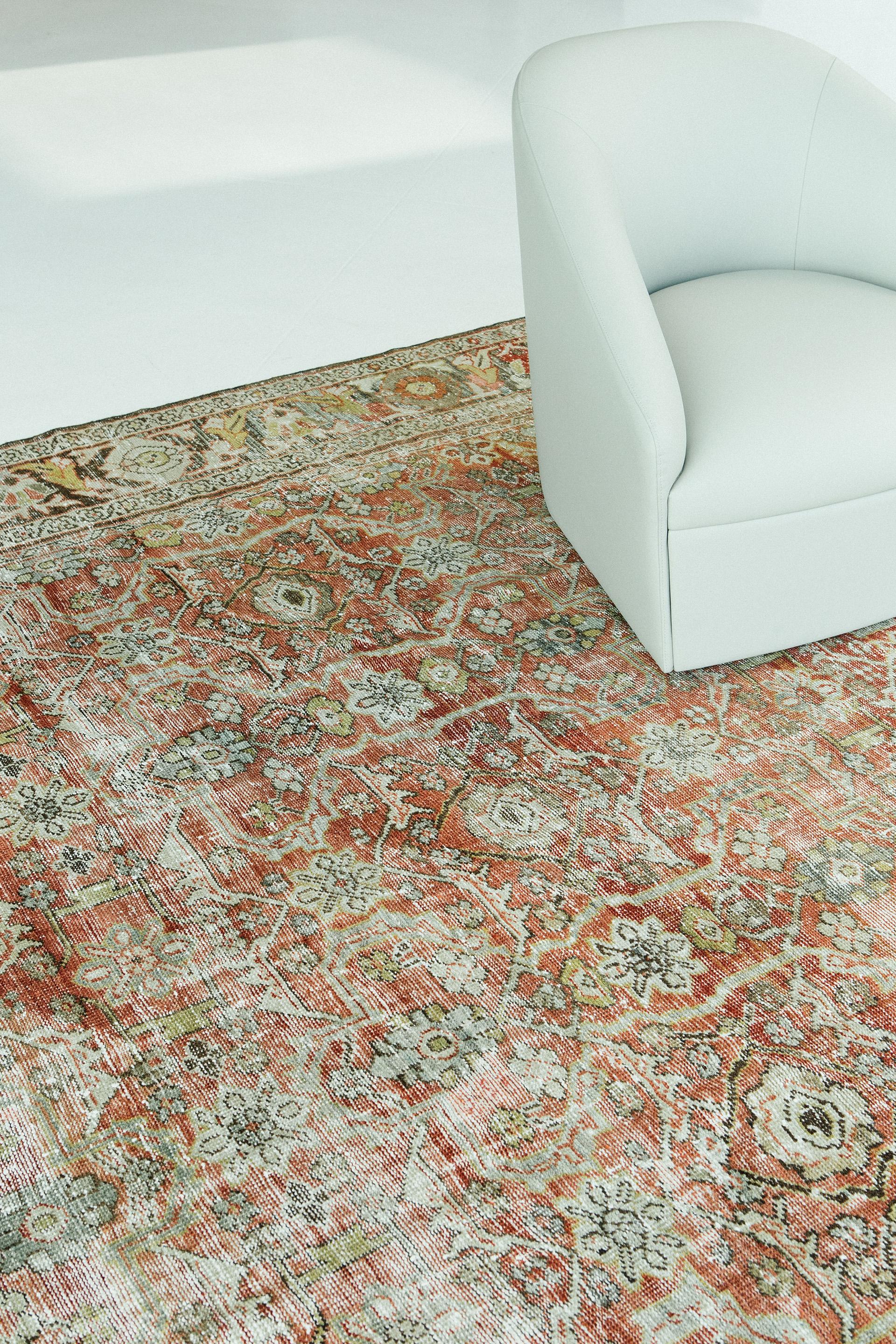 Antiker persischer Mahal-Teppich (Wolle) im Angebot