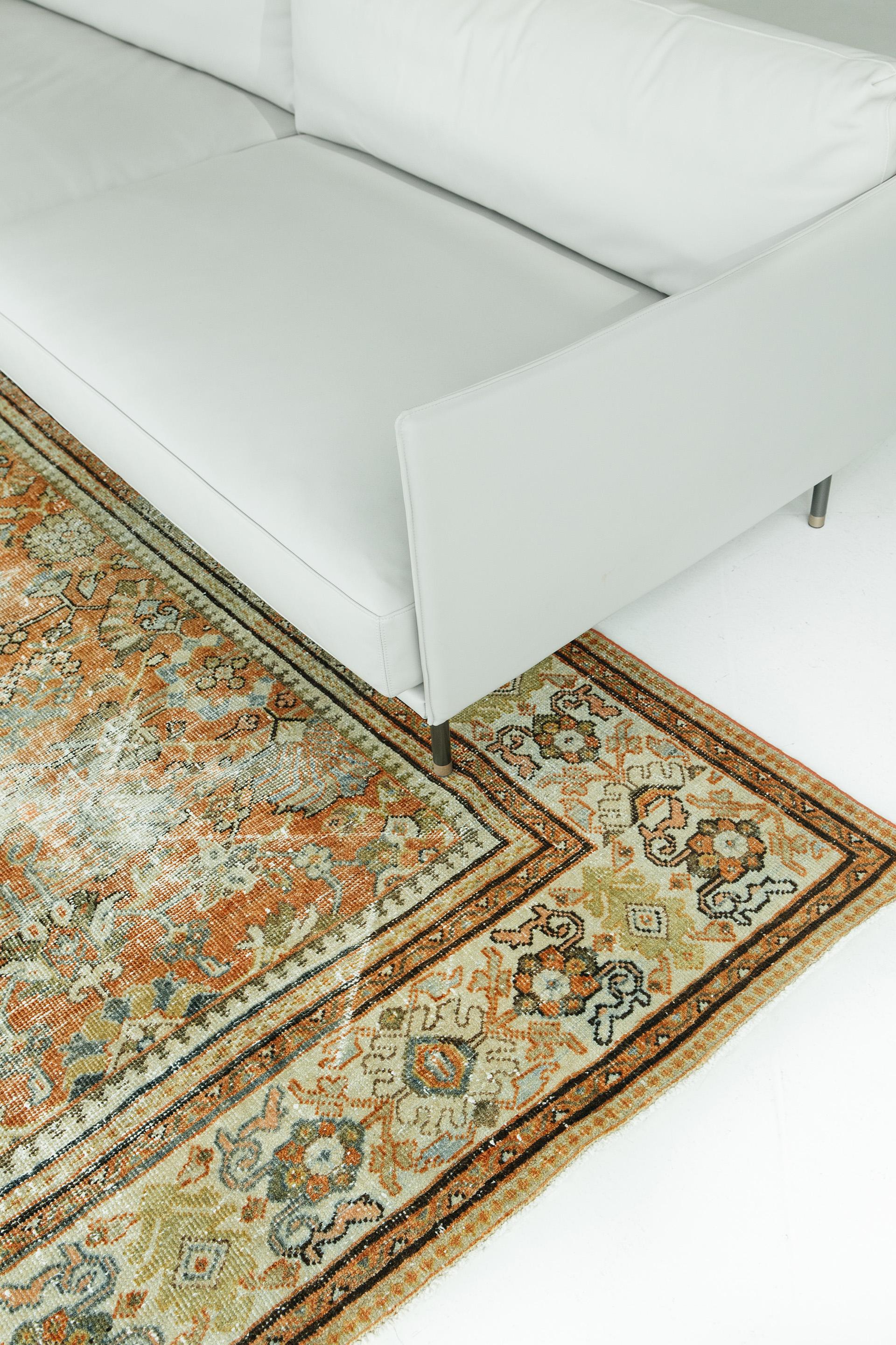 Antiker persischer Mahal-Teppich (Wolle) im Angebot