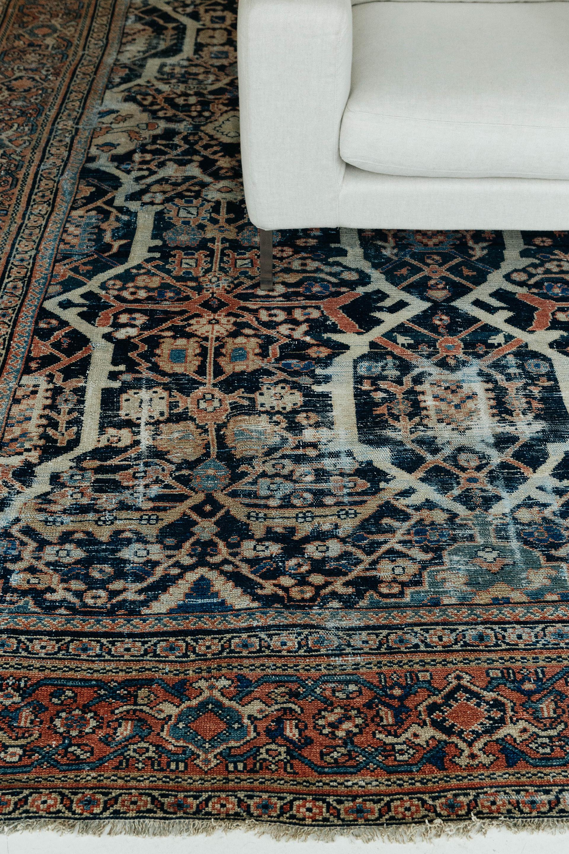 Antique Persian Mahal Rug For Sale 2