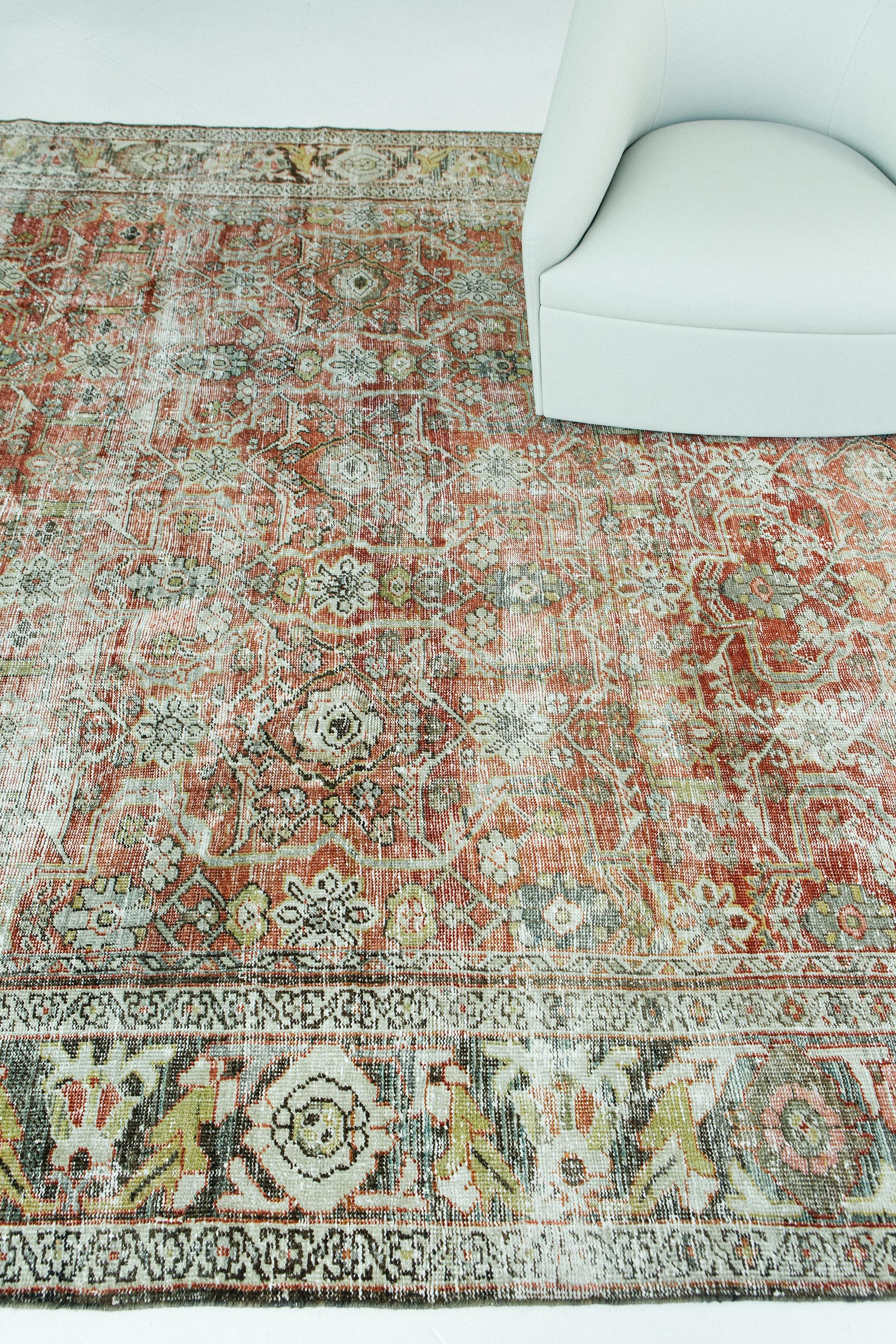 Antique Persian Mahal Rug For Sale 2