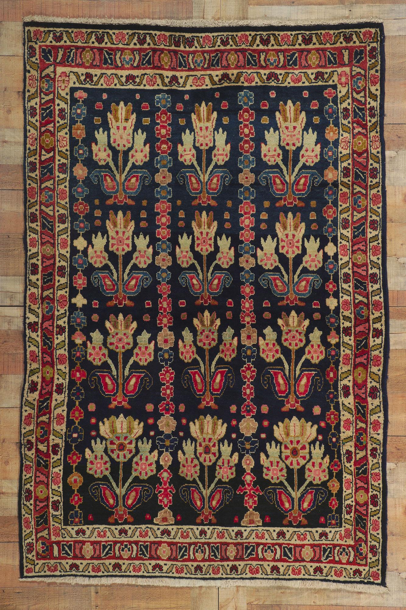 Antique Persian Mahal Rug, Timeless Elegance Meets Cultivated Beauty 1
