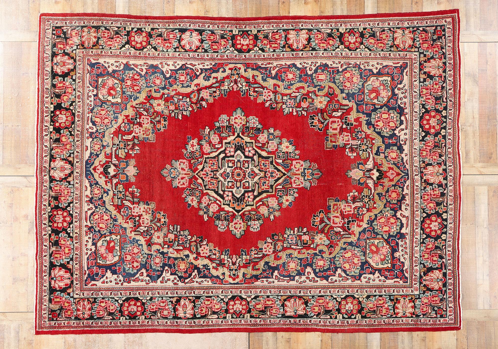 Antiker persischer Mahal-Teppich im Angebot 1
