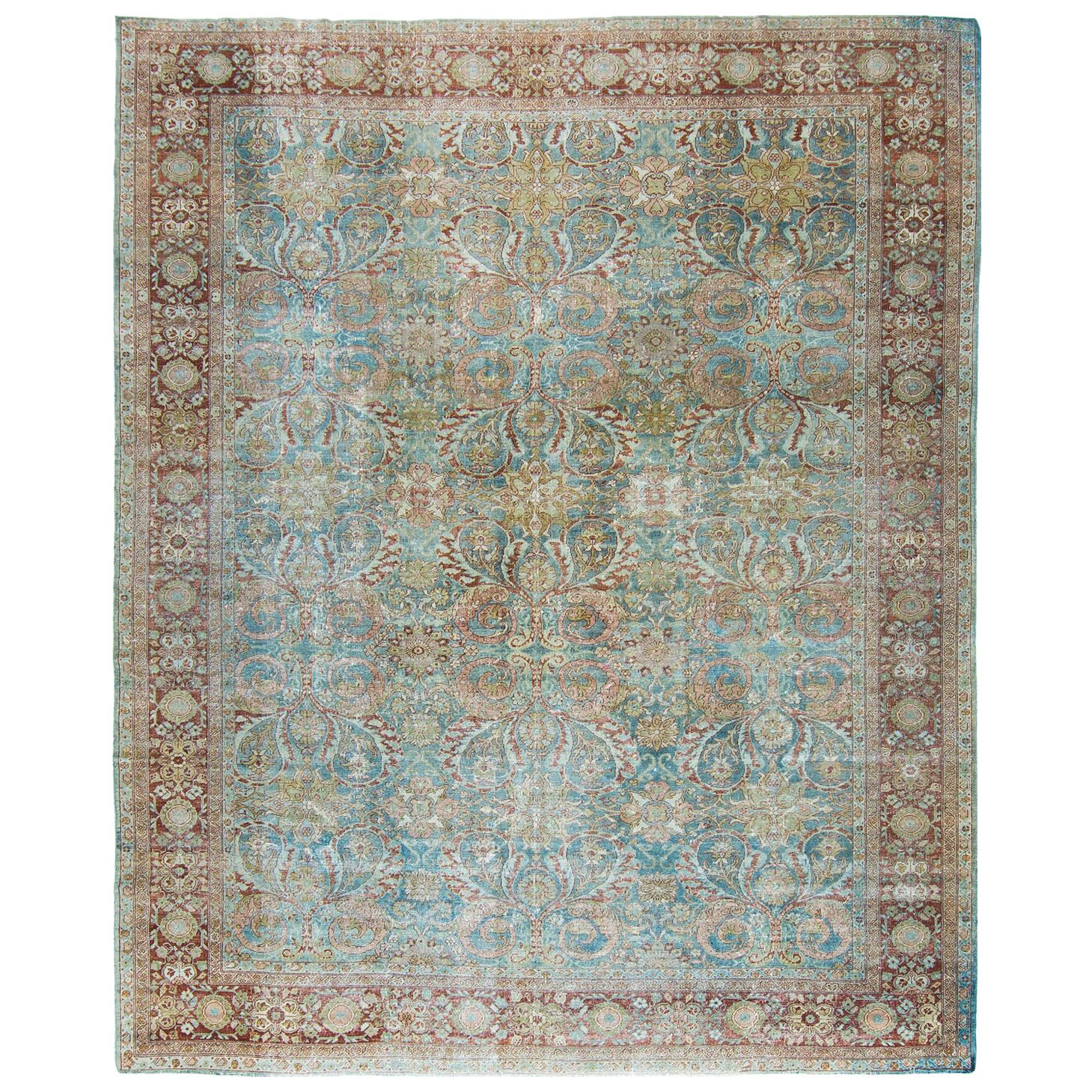 Antique Persian Mahal Rug For Sale