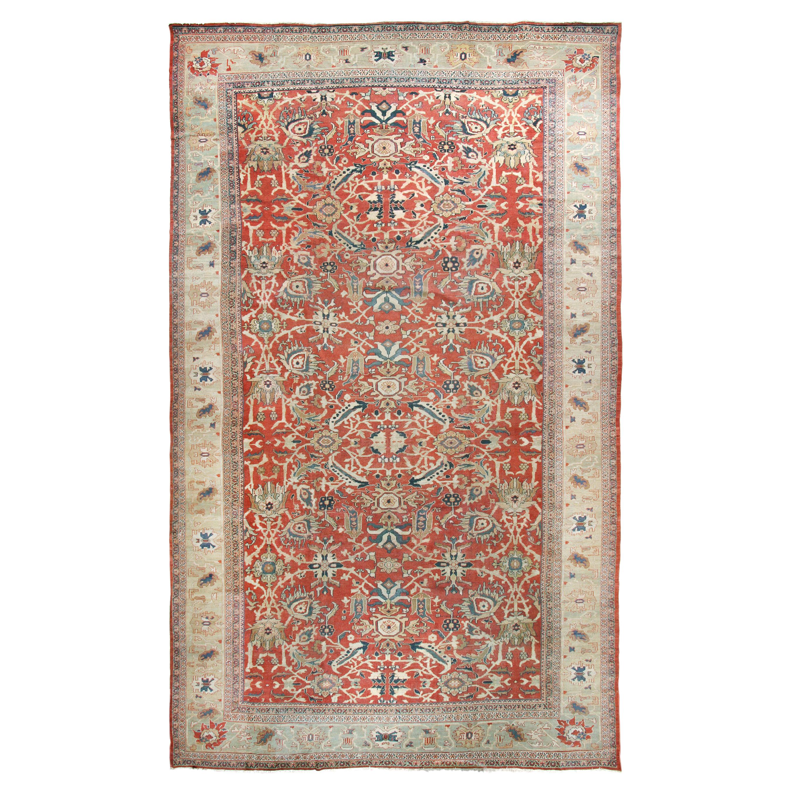 Antique Persian Mahal Rug For Sale