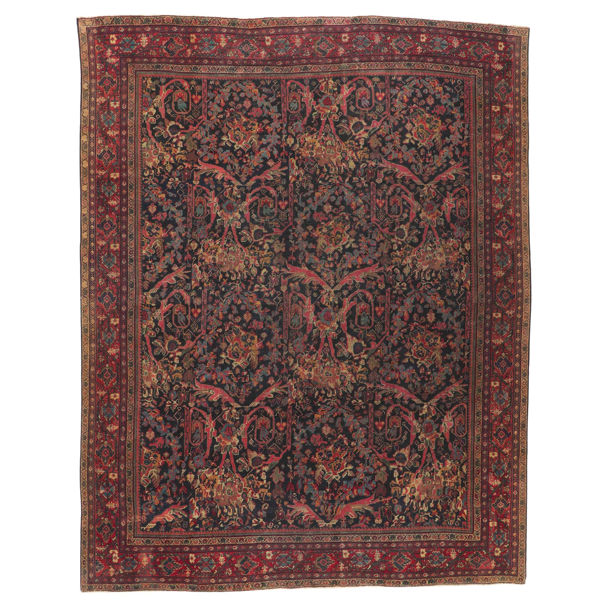 Antique Persian Mahal Rug