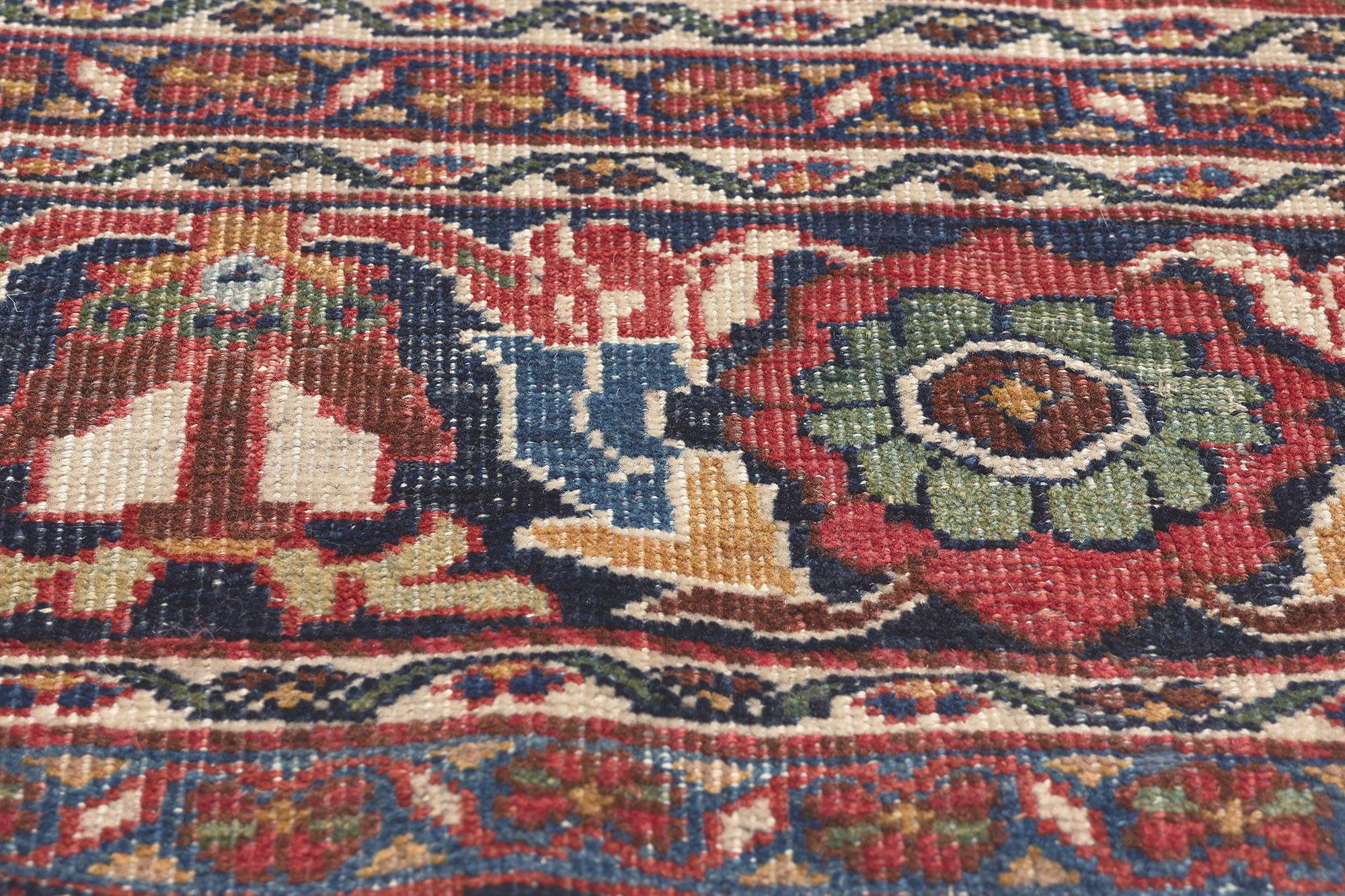 Antique Persian Mahal Rug, Ivy League Style Meets Relaxed Refinement In Good Condition For Sale In Dallas, TX