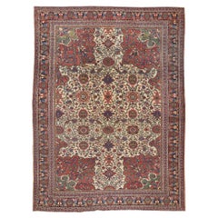 Antique Persian Mahal Rug, Ivy League Style Meets Relaxed Refinement