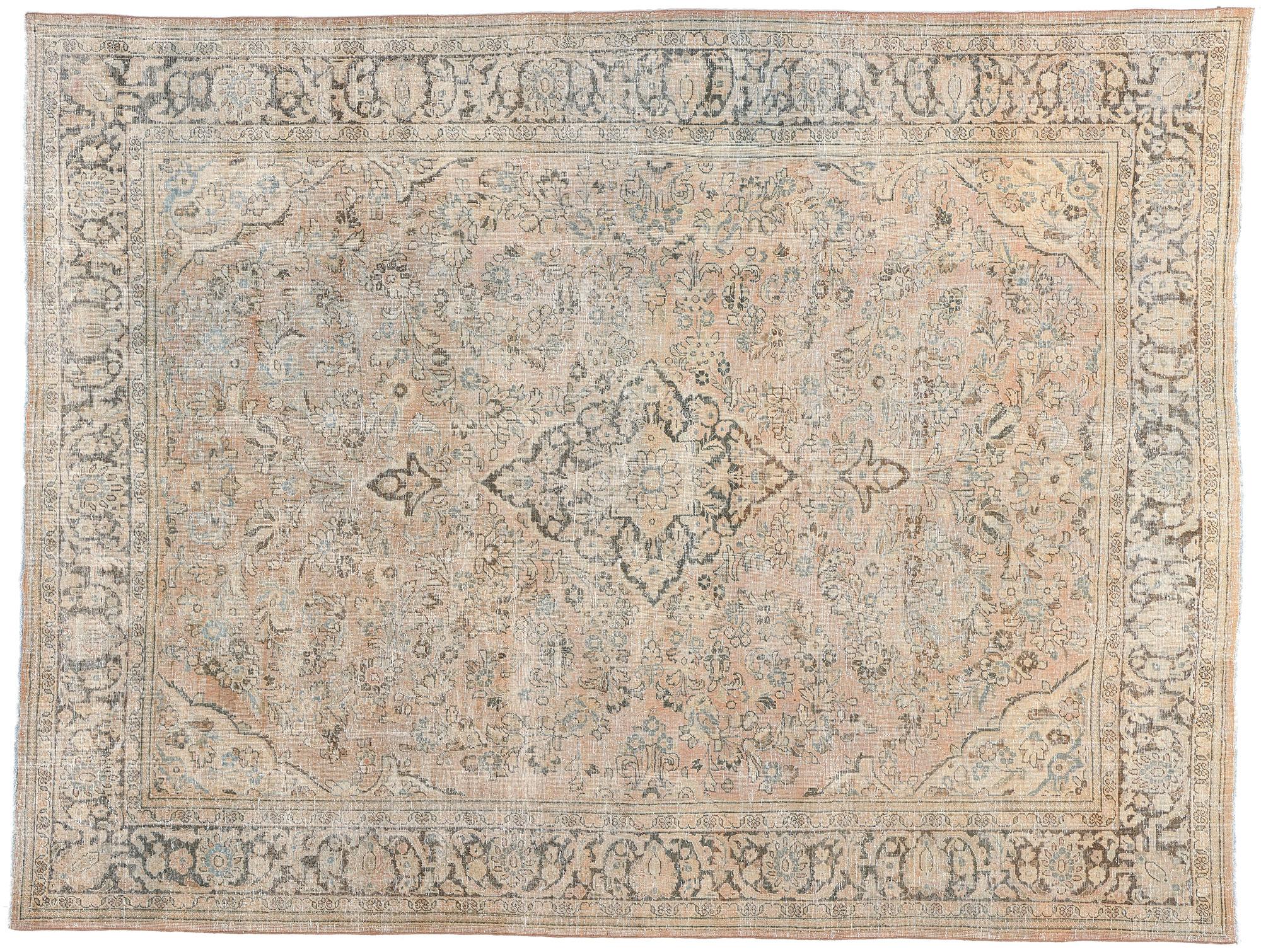 Antique Persian Mahal Rug, Laid-Back Luxury Meets Quiet Sophistication For Sale 3