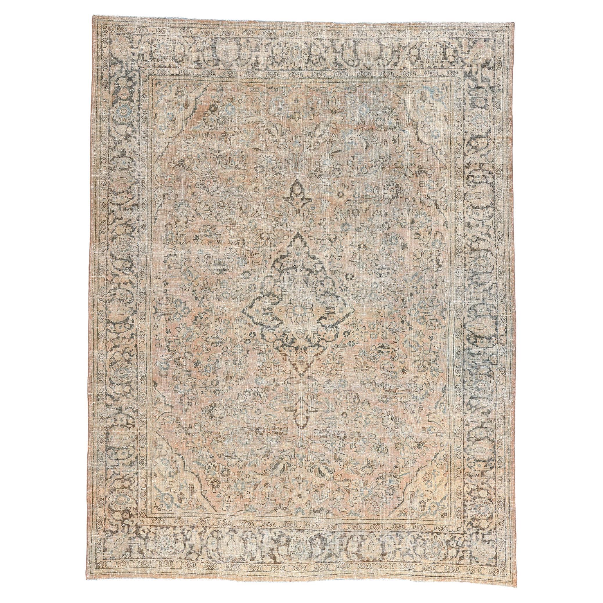 Antique Persian Mahal Rug, Laid-Back Luxury Meets Quiet Sophistication For Sale