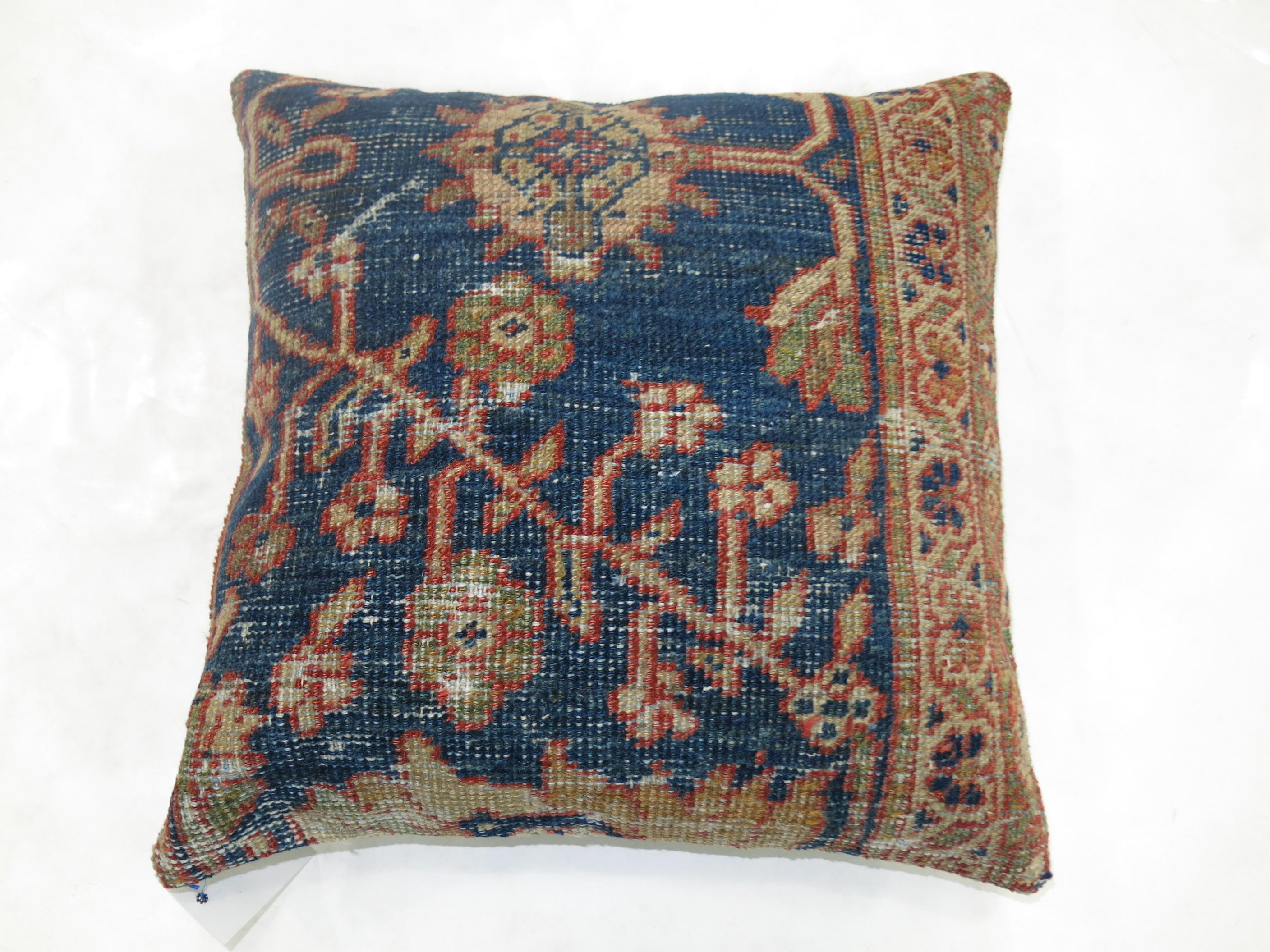 Sultanabad Antique Persian Mahal Rug Pillow