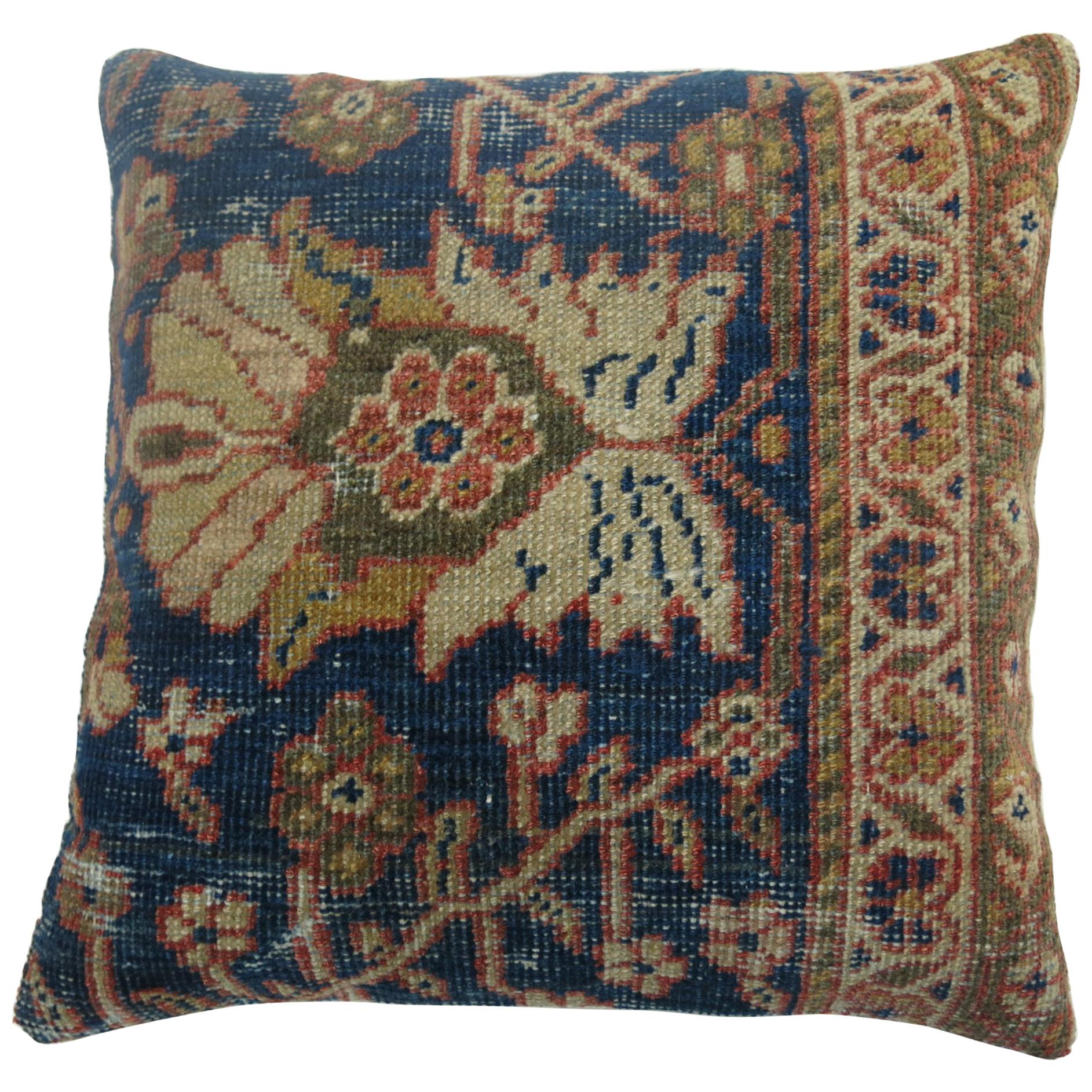 Traditional Antique Persian Mahal Rug Pillow