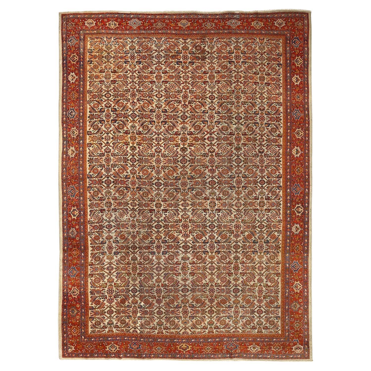 Alfombra Persa Antigua Mahal - Tamaño: 12'1 X 8'4 en venta