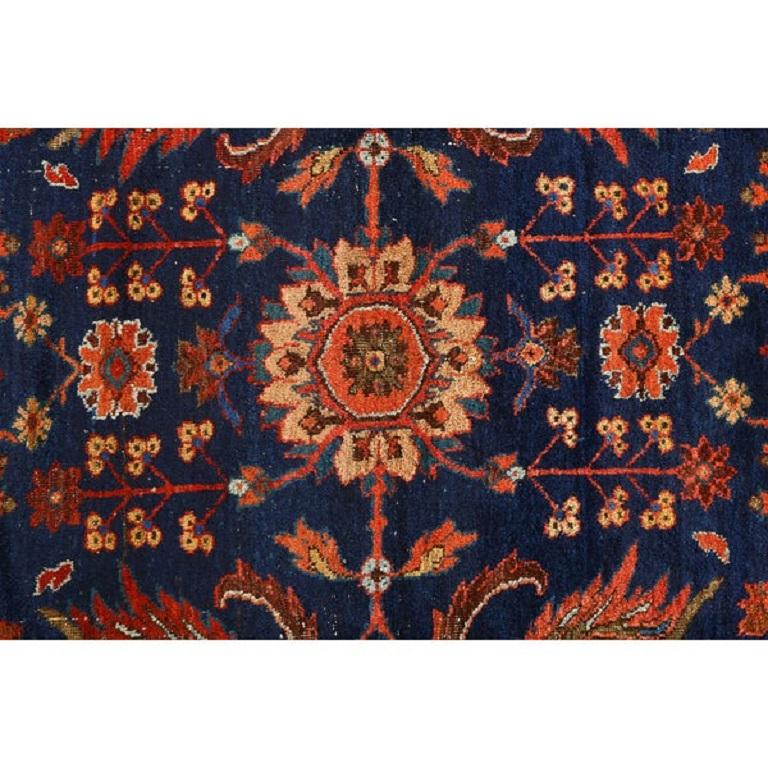 Noué à la main Tapis persan ancien Mahal - Taille : 9'9x7'0 en vente