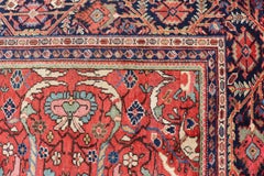 Bunter antiker persischer Mahal/Sultanabad-Teppich mit Blumenmuster