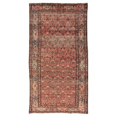 Antique Persian Mahal Rug with Allover Botanical Pattern in Coral Field4
6 x 9
3