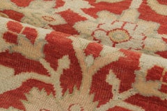 Antique Persian Mahal Rug with Crimson Red and Gold Floral Play - Rug & Kilim
