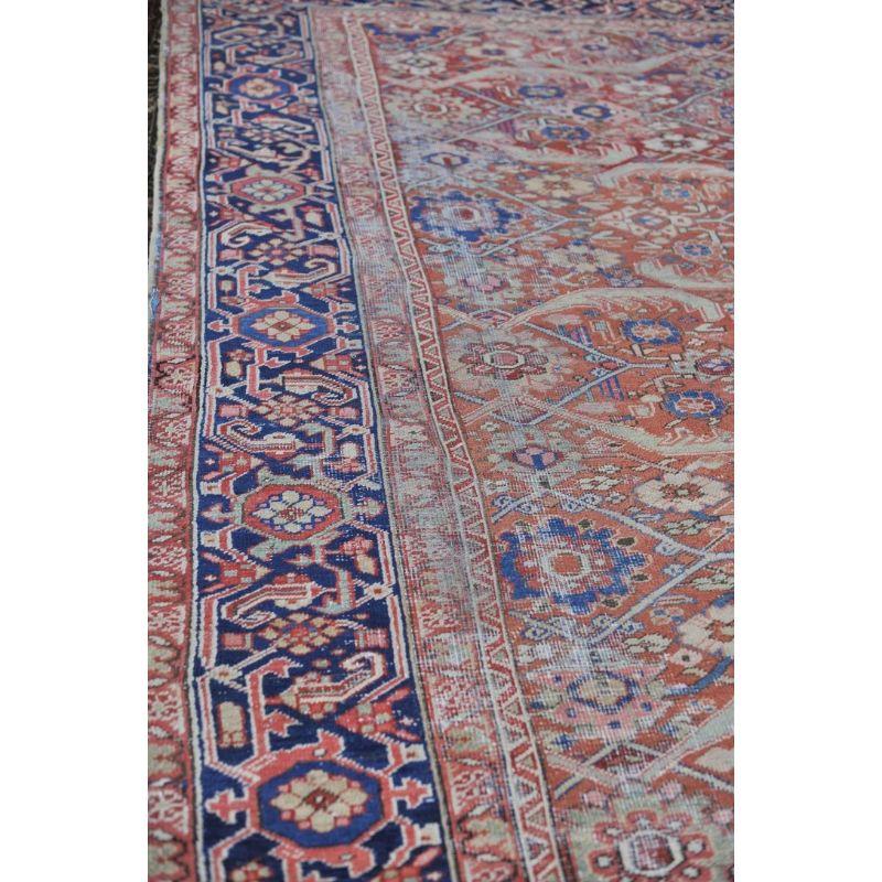 Einzigartige All-Over Antike Persische Mahal Geometrische gezackte Blume Muster Tonnen von Variationen von Rost, Lehm, & Umber mit Seafoam

Über: Ein sehr schönes Mahal 

Größe: 9,7 x 12,10
Alter: antik, ca. 1925-1935
Stapel: Niedrig mit