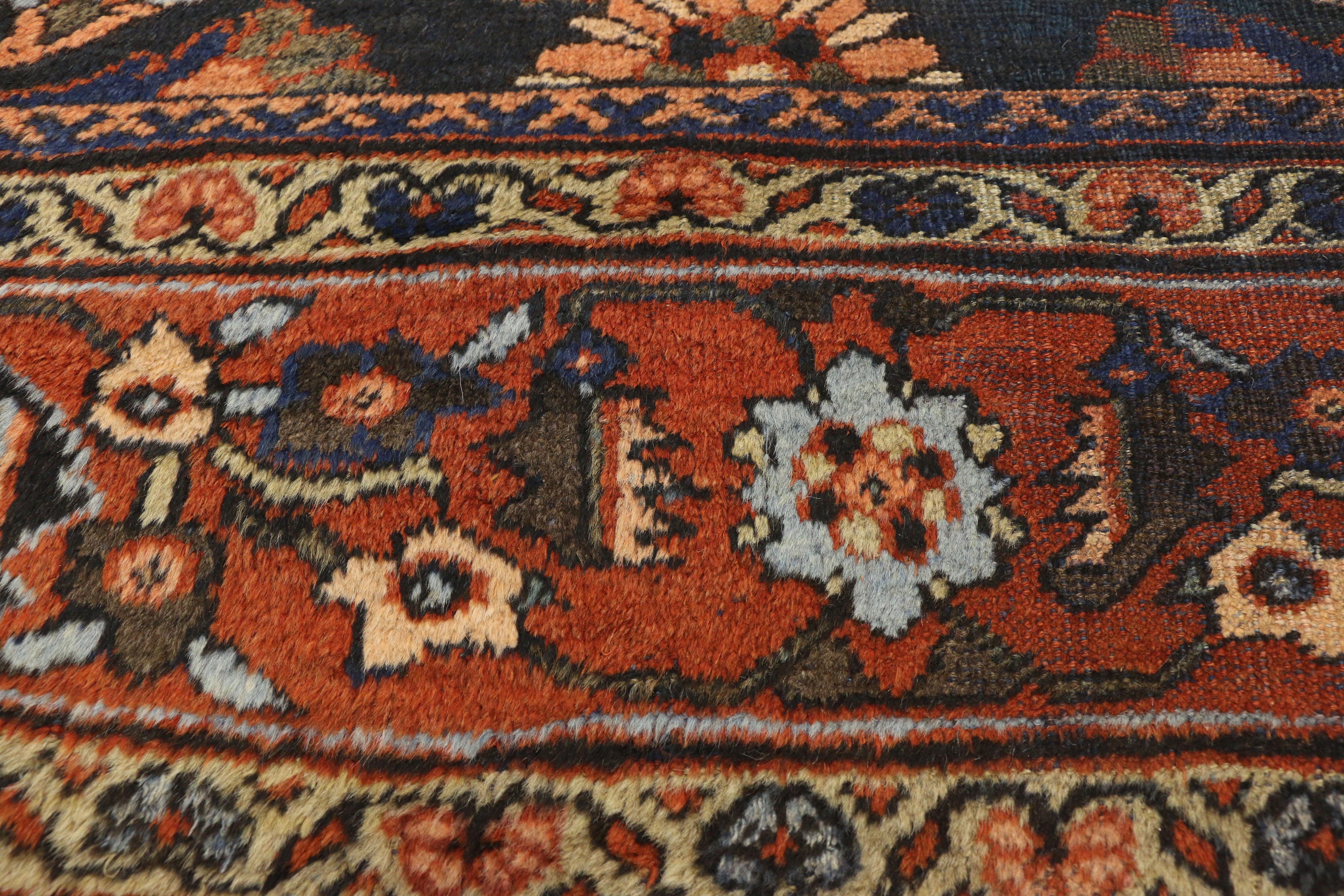 Antiker persischer Mahal-Teppich mit Mina Khani-Muster und Arts & Crafts-Stil (Handgeknüpft) im Angebot