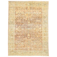 Antique Persian Mahal Rug with Modern Rustic English Style