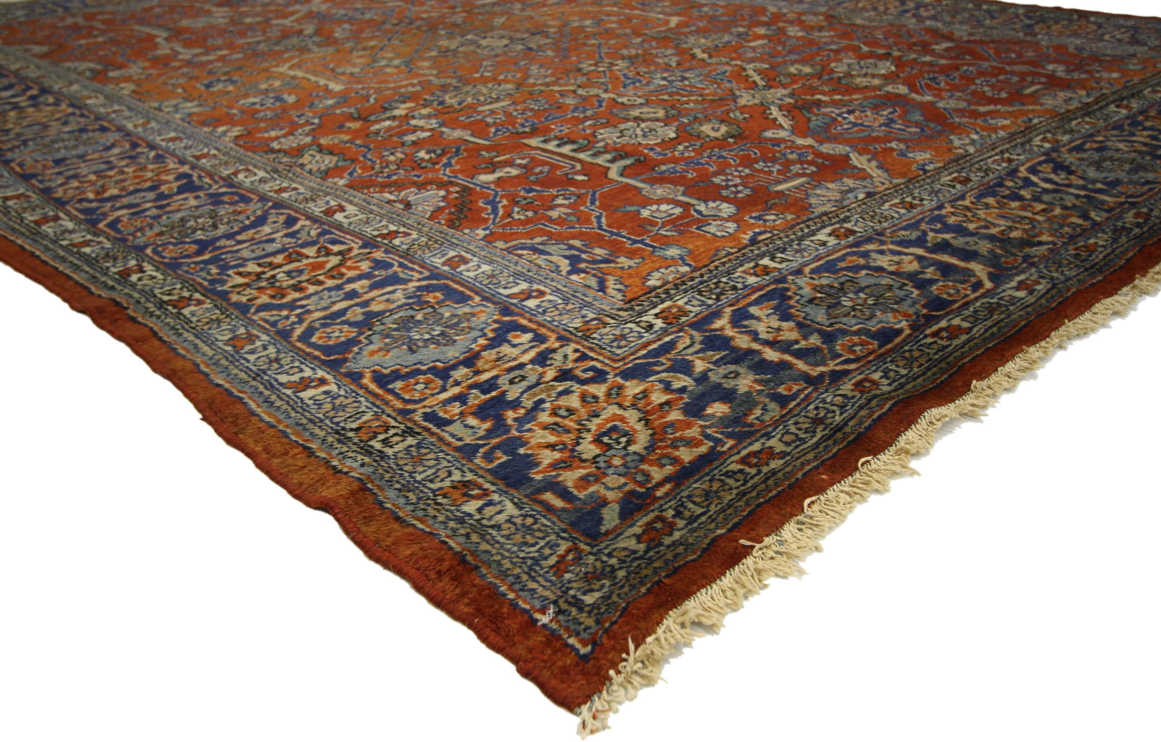Antique Persian Mahal Rug with Traditional Style 5
