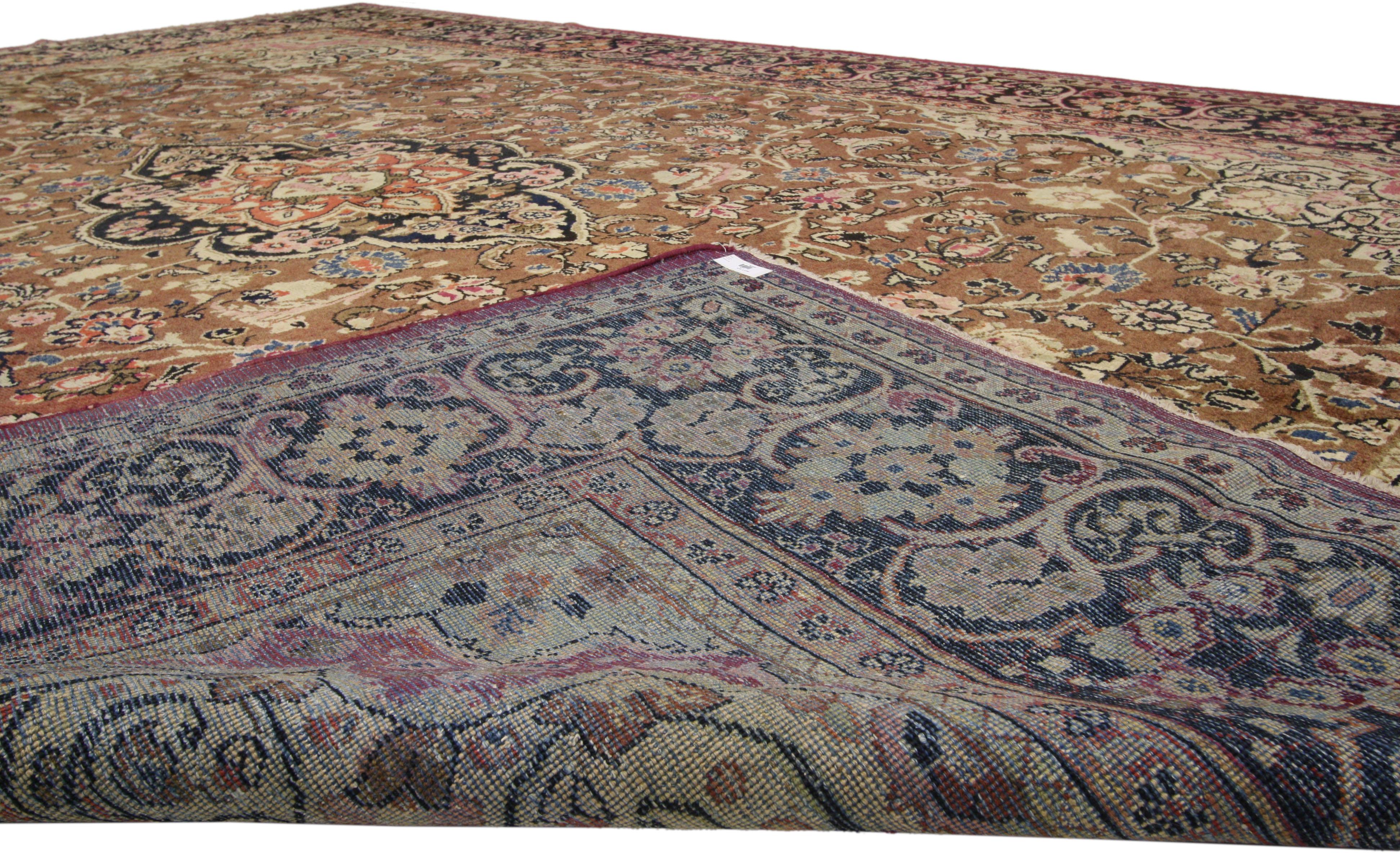 Hand-Knotted Antique Persian Mahal Rug with Traditional Style For Sale