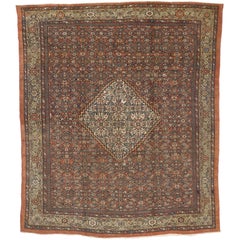 Antique Persian Mahal Rug with Traditional Style