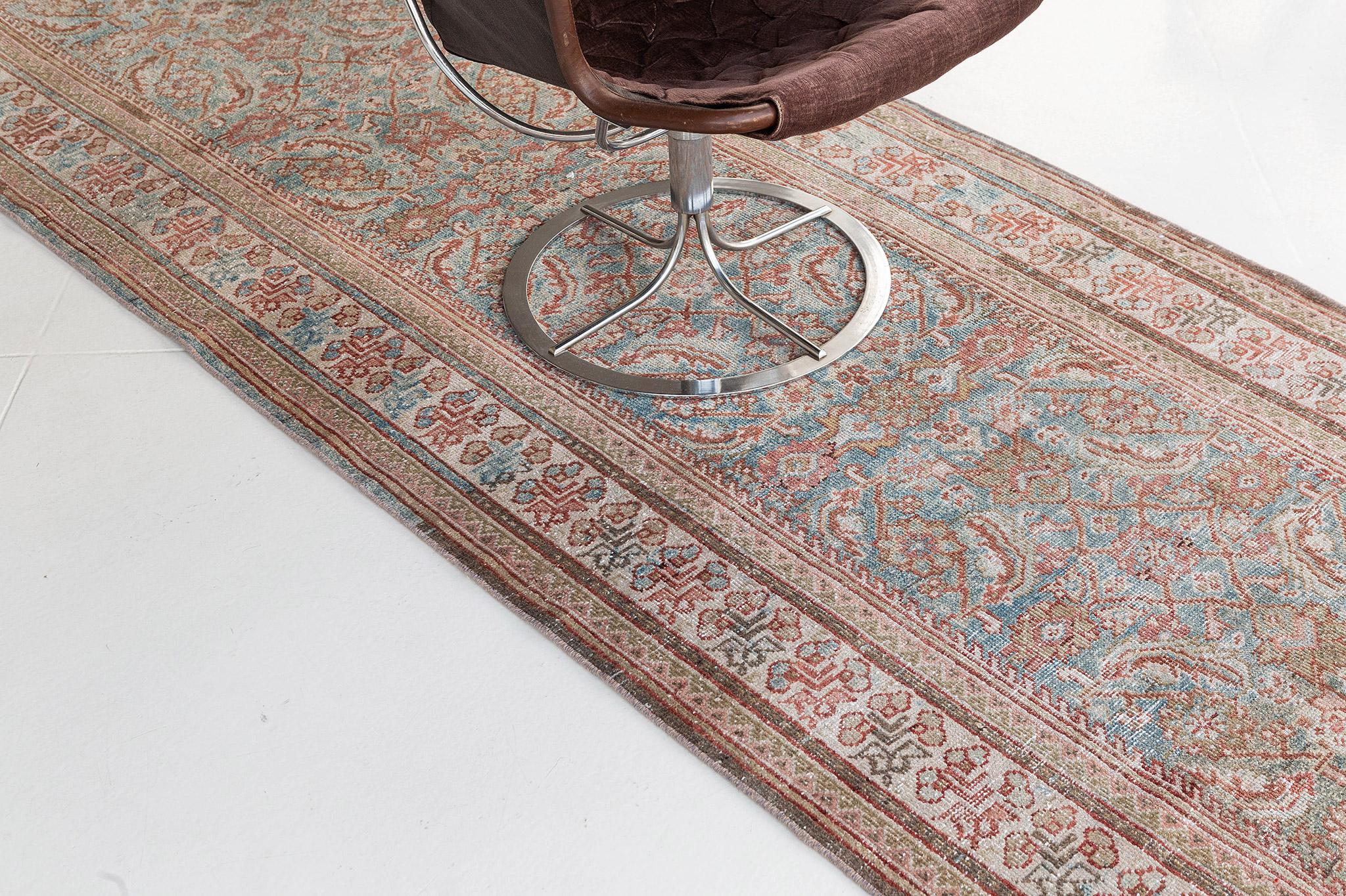 Hand-Knotted Antique Persian Mahal Runner 26808 For Sale