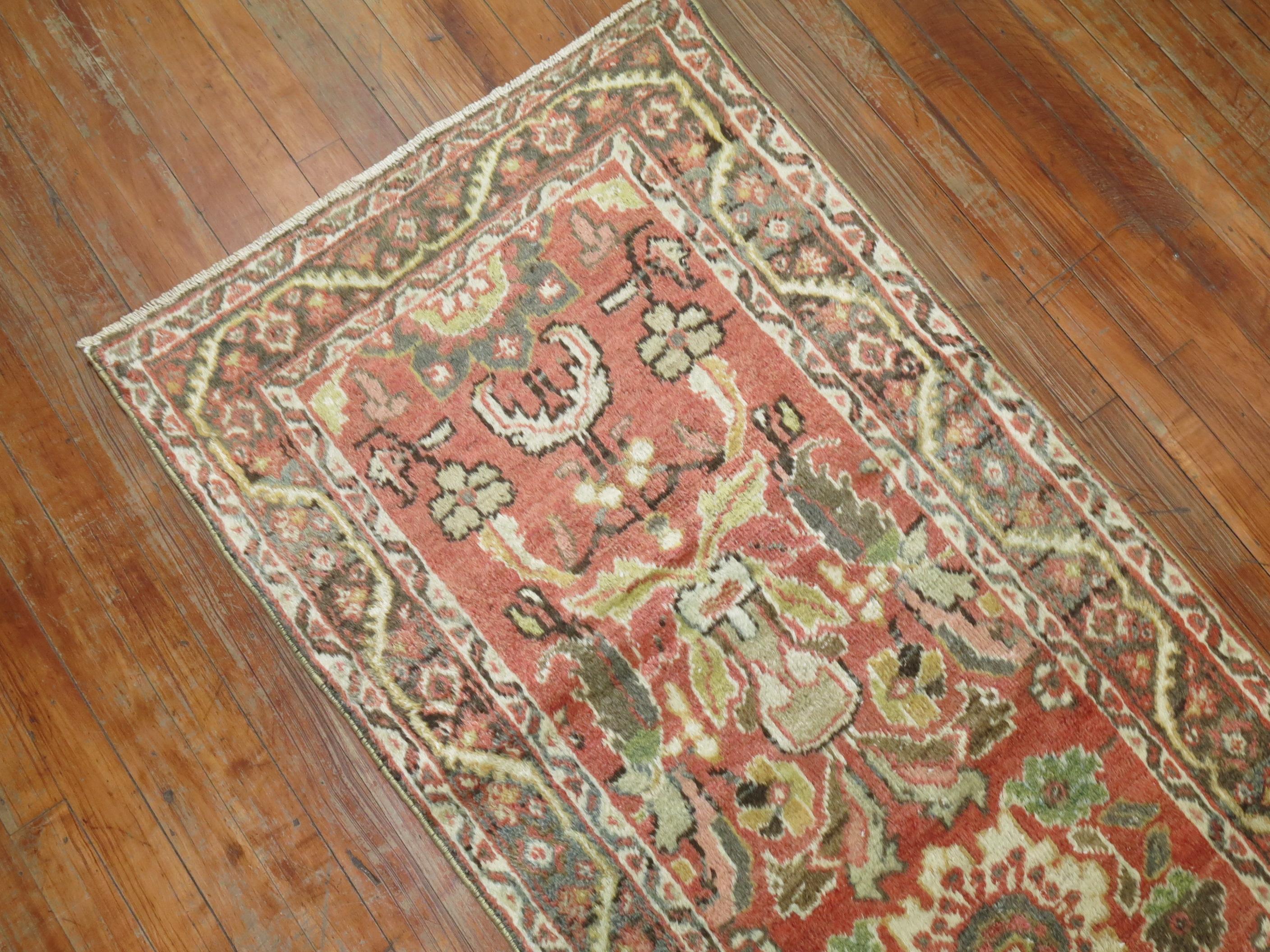 Persian Mahal runner with an all-over motif in soft muted palette

2'6'' x 11'3''

Mahal Persian carpets from the 19th century and turn of the 20th century have become one of the most desirable among Persian village weaving's, as they appeal