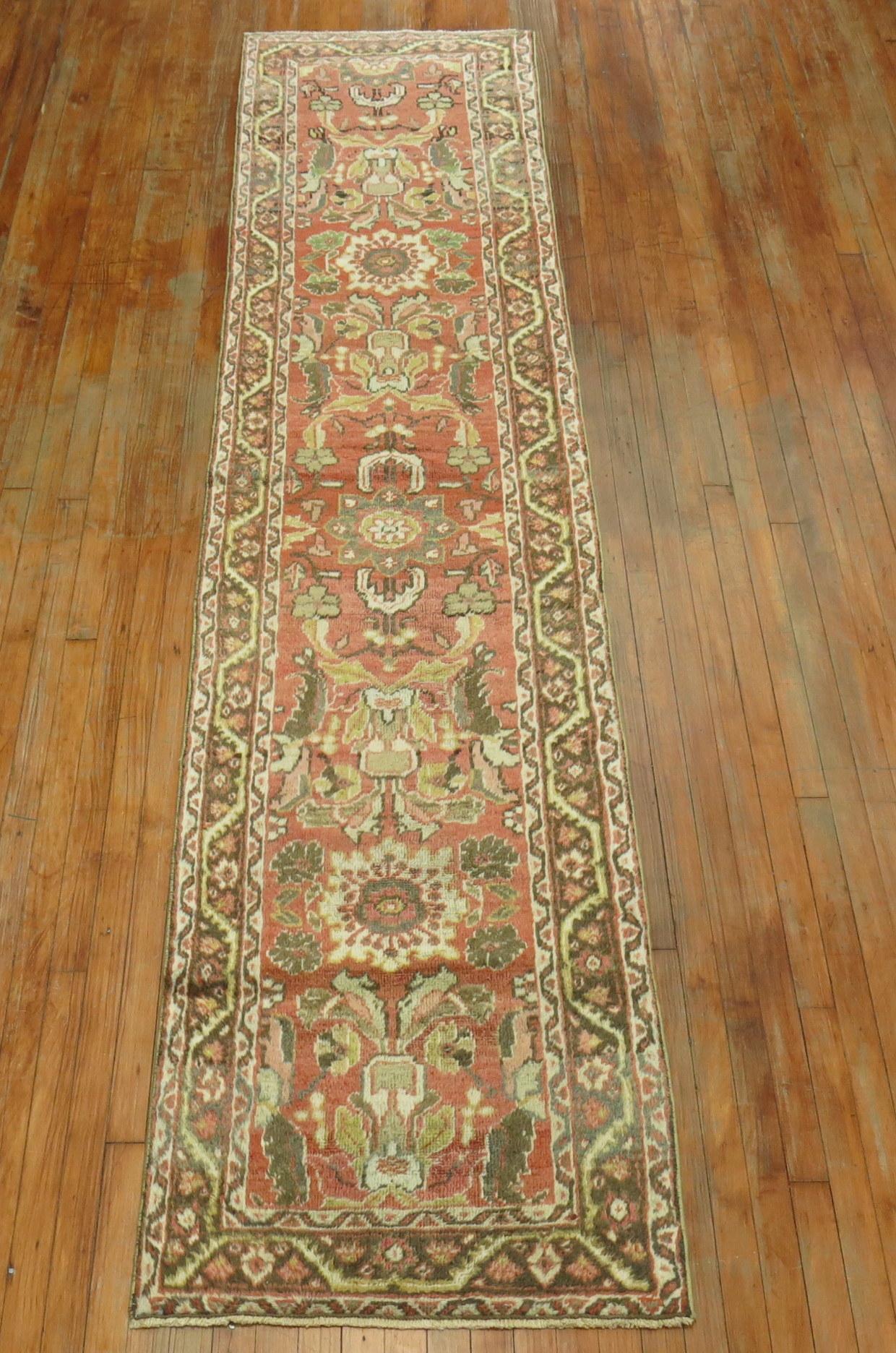 Sultanabad Vintage Persian Mahal Runner For Sale